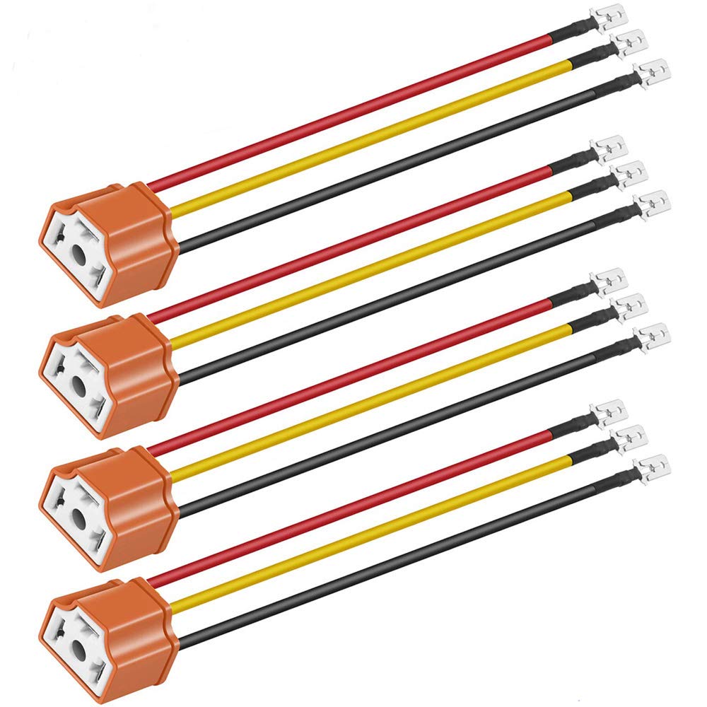 Ceramic H4 Scoket, Pair H4 Harness, 4X6 Led Headlights H4 9003 Hb2 Wiring Harness, H4 9003 Hb2 Harness H4 Wiring Harness H4 To 3