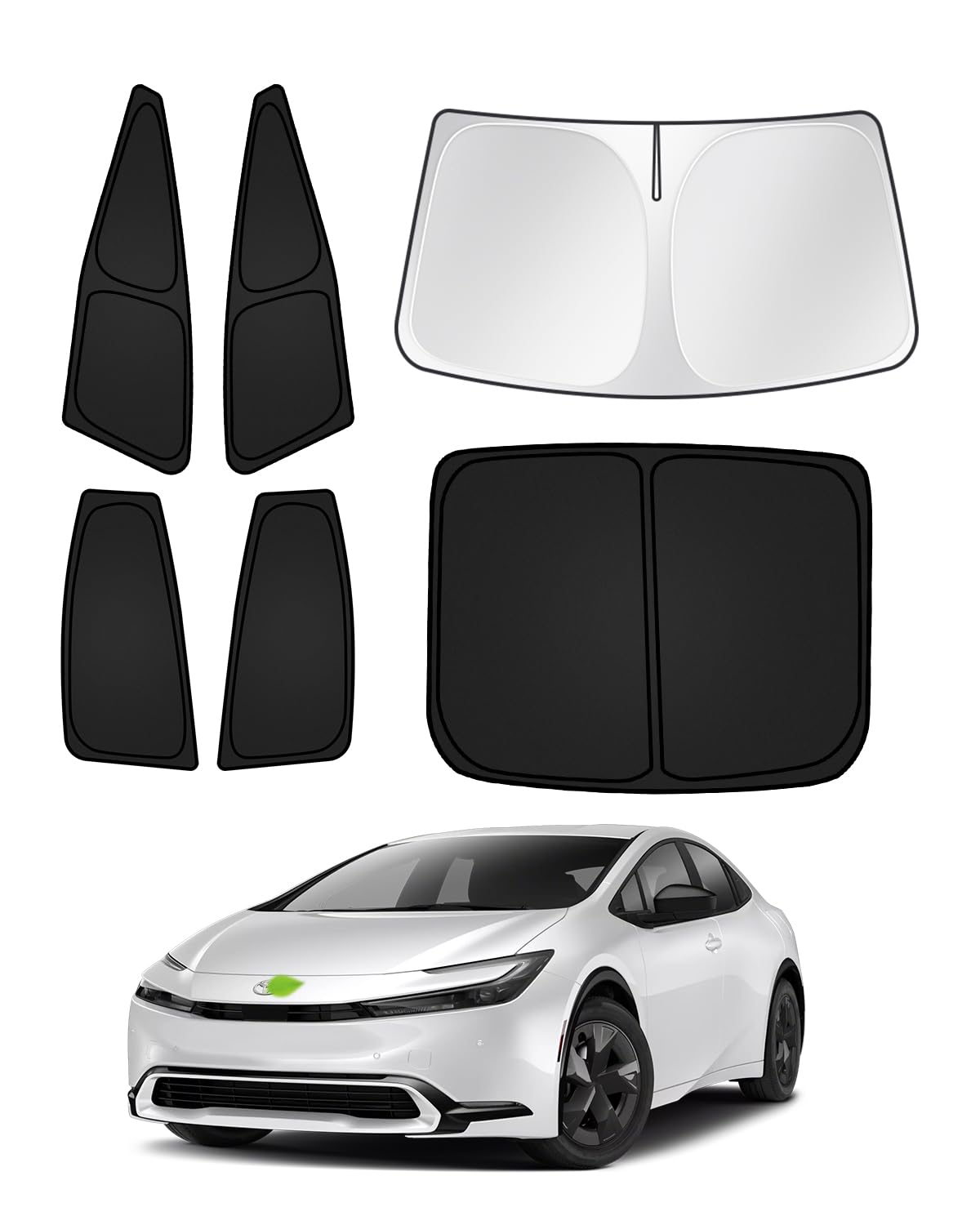 Canvcle Sunshades For Toyota Prius 2023-2024 2025 Accessories Windshield Sun Shade Side Rear Window Shade Cover Sun Visor Shield
