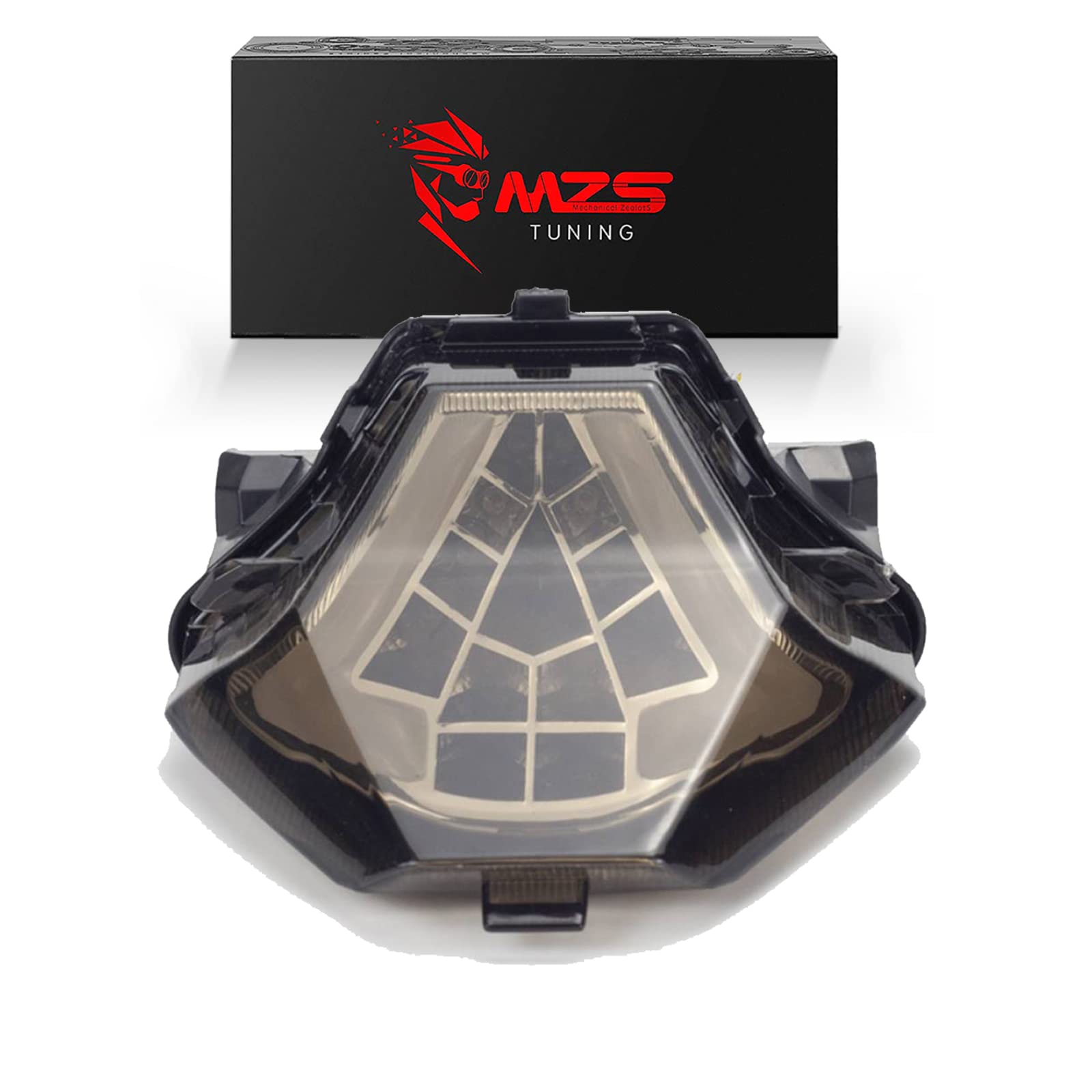 MZS Motorcycle Tail Light, LED Turn Signal Integrated Blinker Smoke Compatible with MT07 MT-07 FZ-07 FZ07 2014-2017 / YZF R3 201