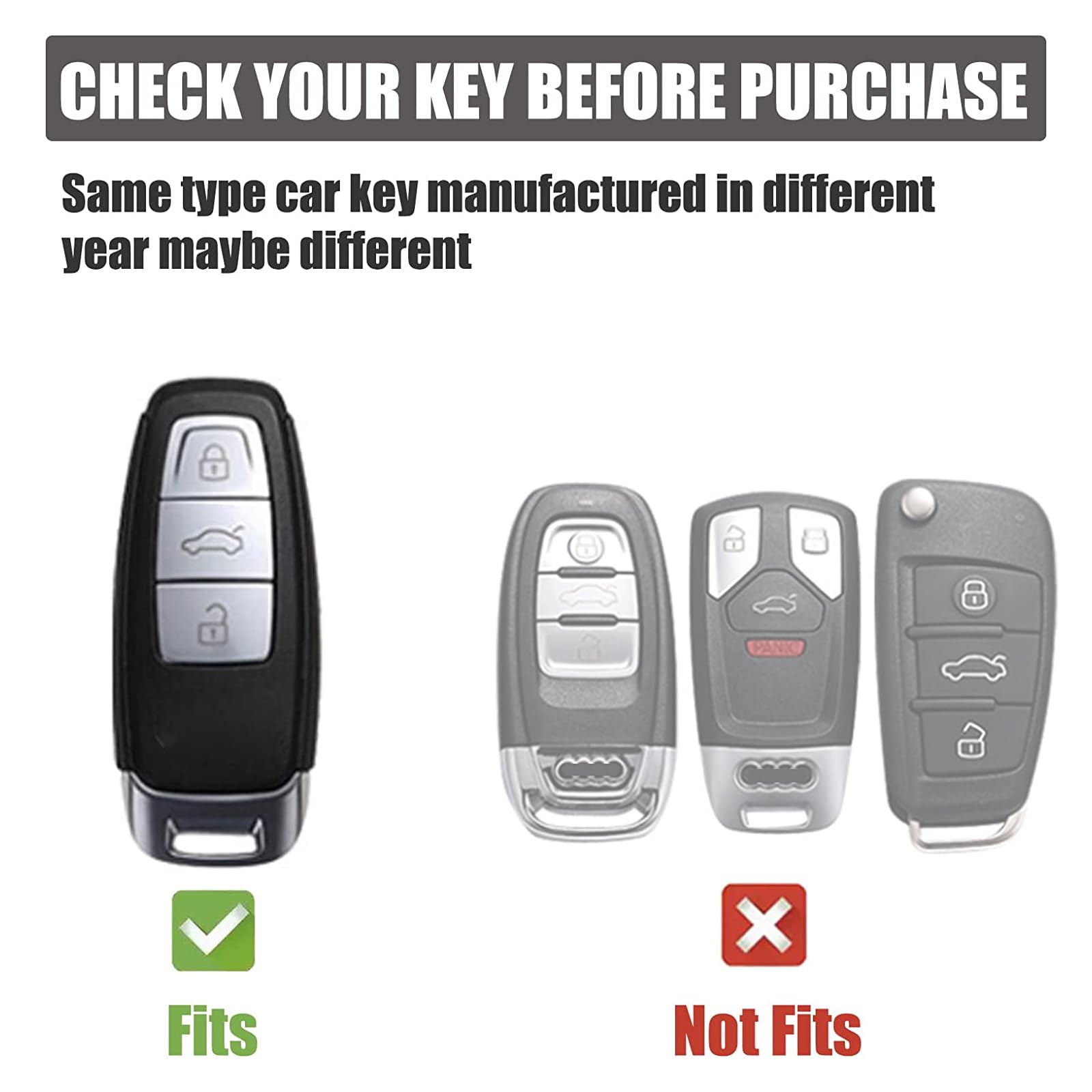 Gematay For Toyota Key Fob Cover With Lanyard, Car Key Case Protection For Corolla 2014 2015 2016 2017 2018 2019 Camry 2014-2017