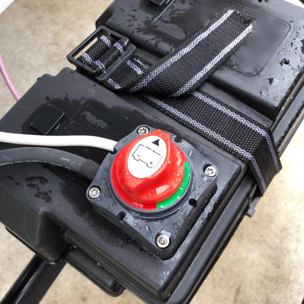 Ampper Battery Switch, 12-48 V Battery Power Cut Master Switch Disconnect Isolator With Lugs For Car, Vehicle, Rv And Boat (On/O