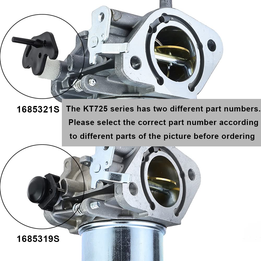 Kt725 Carburetor Fits For Kohler 7000 Series Engines 22Hp 23Hp 24Hp 25Hp 26Hp Kt725 Kt730 Kt735 Kt740 Kt745, Replaces 1685319-S Carb With Gaskets