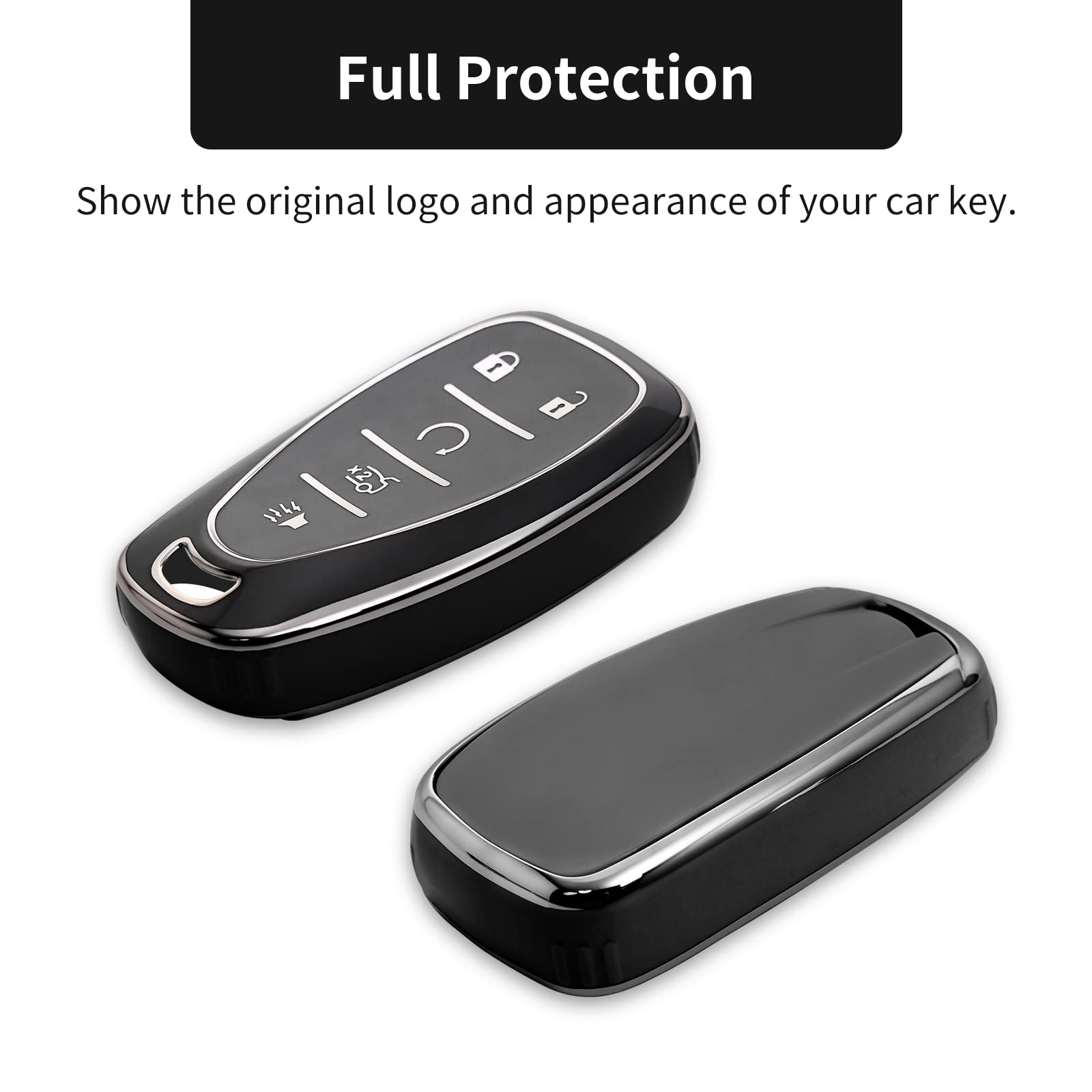 Offcurve For Chevrolet Car Key Fob Cover Case Soft Tpu Full Car Key Shell Car Accessories Remote Key Protector Compatible With C