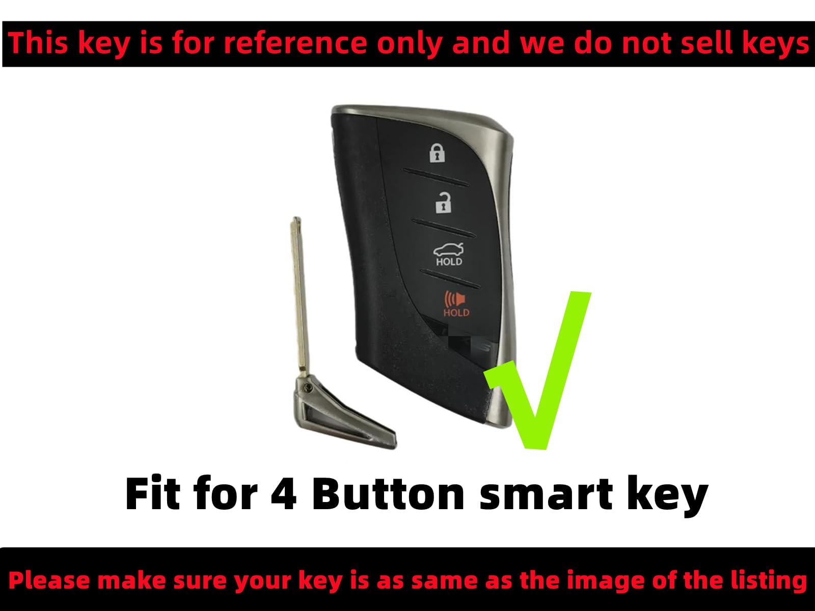 REPROTECTING Silicone Rubber Key Fob Cover Compatible with Lexus (4 Buttons) ES300h ES350 LC500 LC500h LS500h NX350 NX250 NX350h