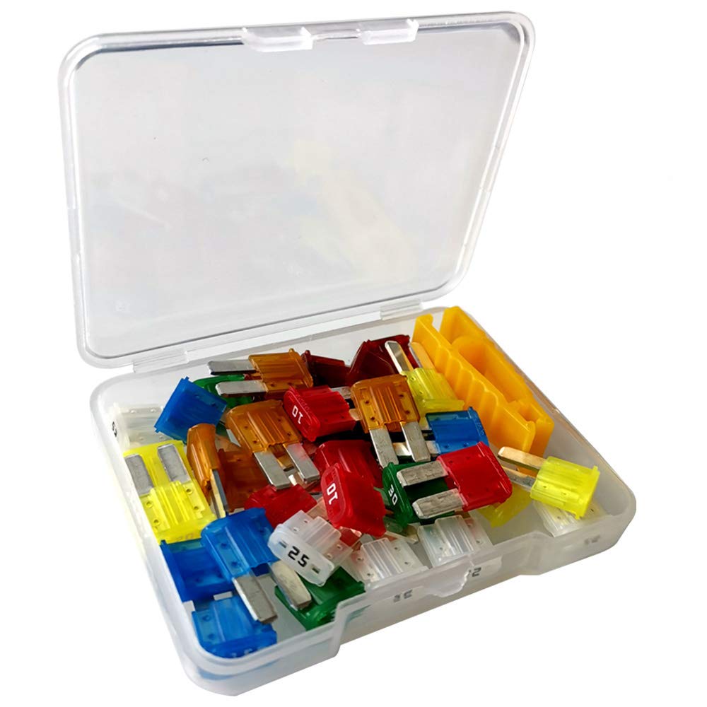 Gebildet 35Pcs 12V-24V Micro2 Automotive Fuse Assortment Pack(5A/7.5A/10A/15A/20A/25A/30A Each 5Pcs)+1Pc Fuse Puller