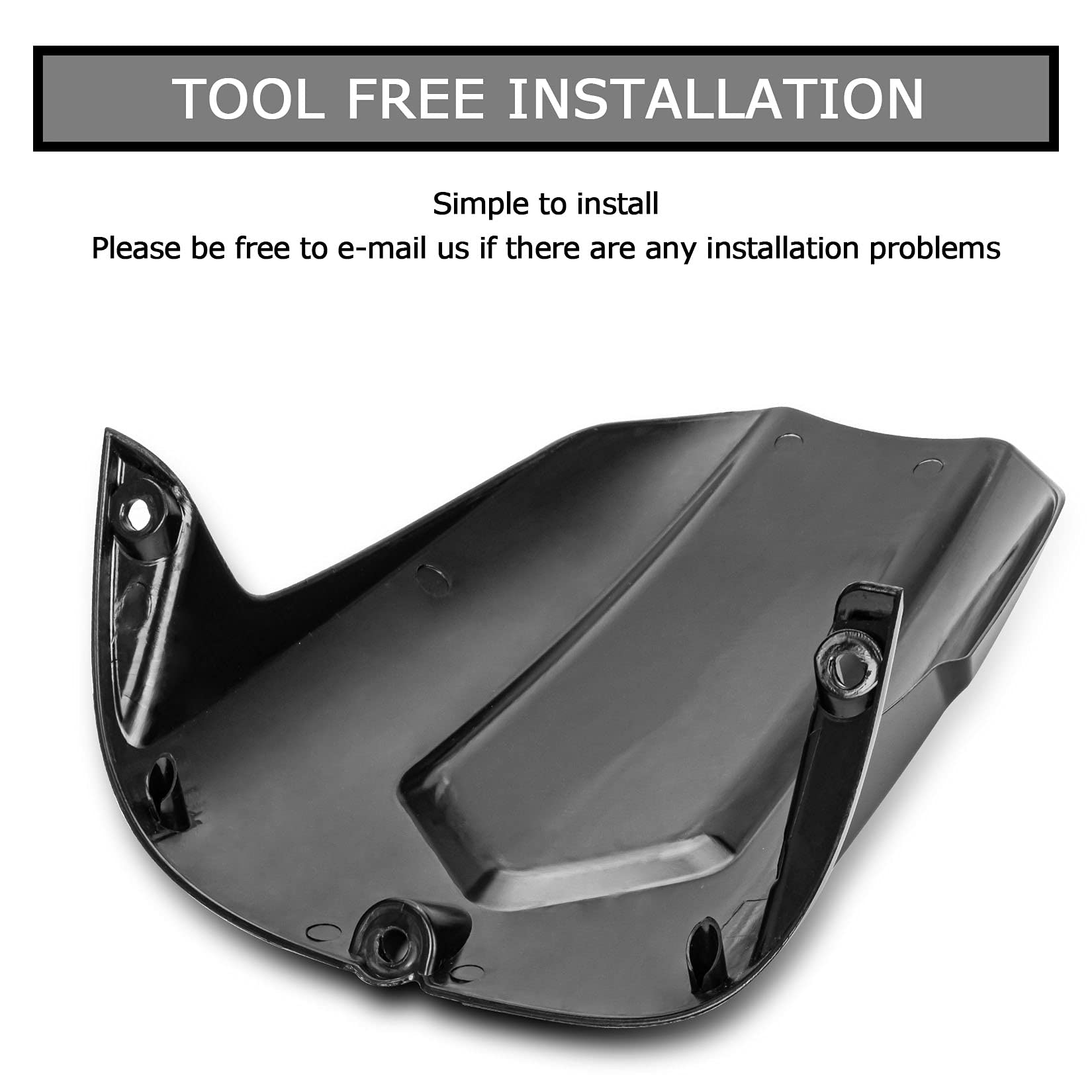 PSLER Rear Mudguard Tire Hugger for YZF R6 2003-2005 and for R6S 2006-2009 (Black)