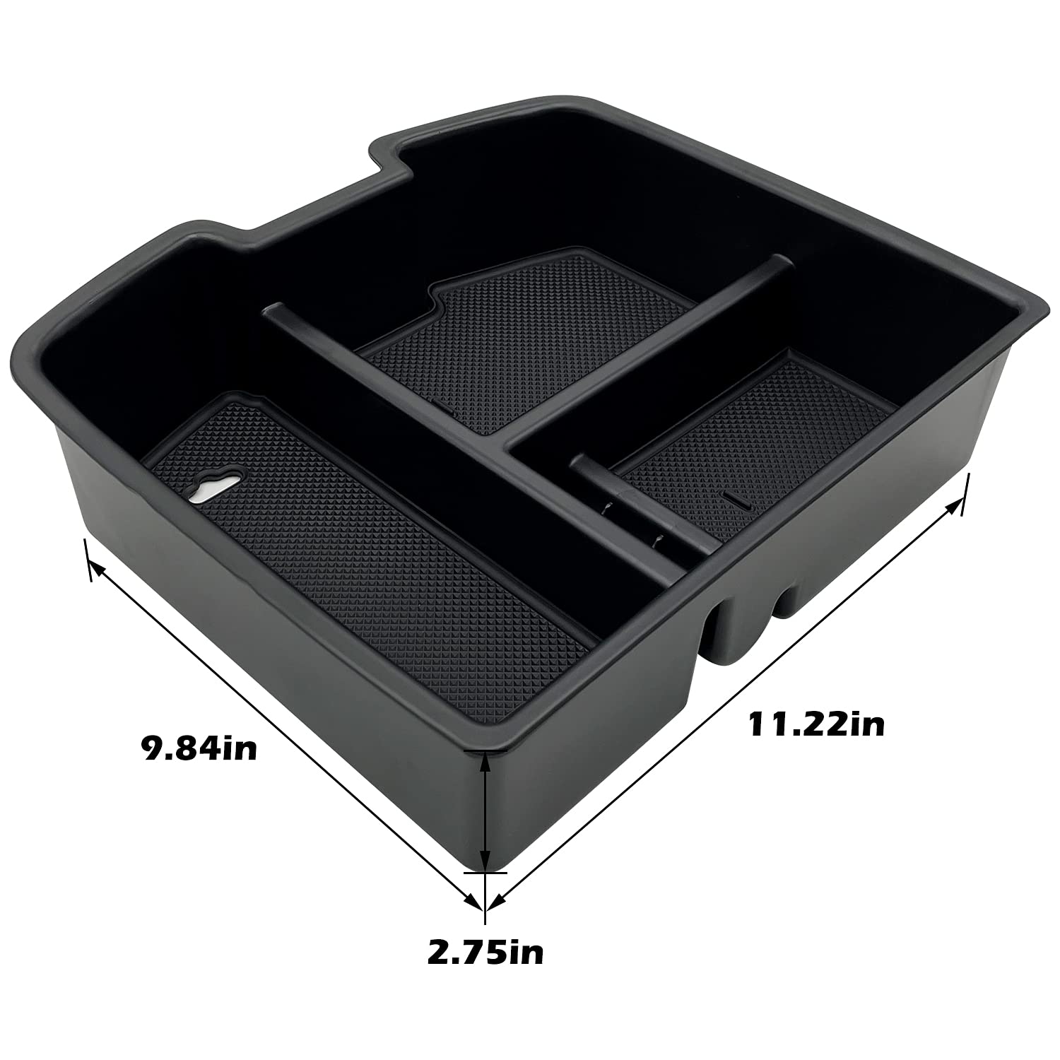 JOJOMARK Center Console Organizer Tray for 2007-2014 GMC Sierra, Chevy Silverado, Tahoe, Yukon, Suburban - Black Accessory Replaces 19166288