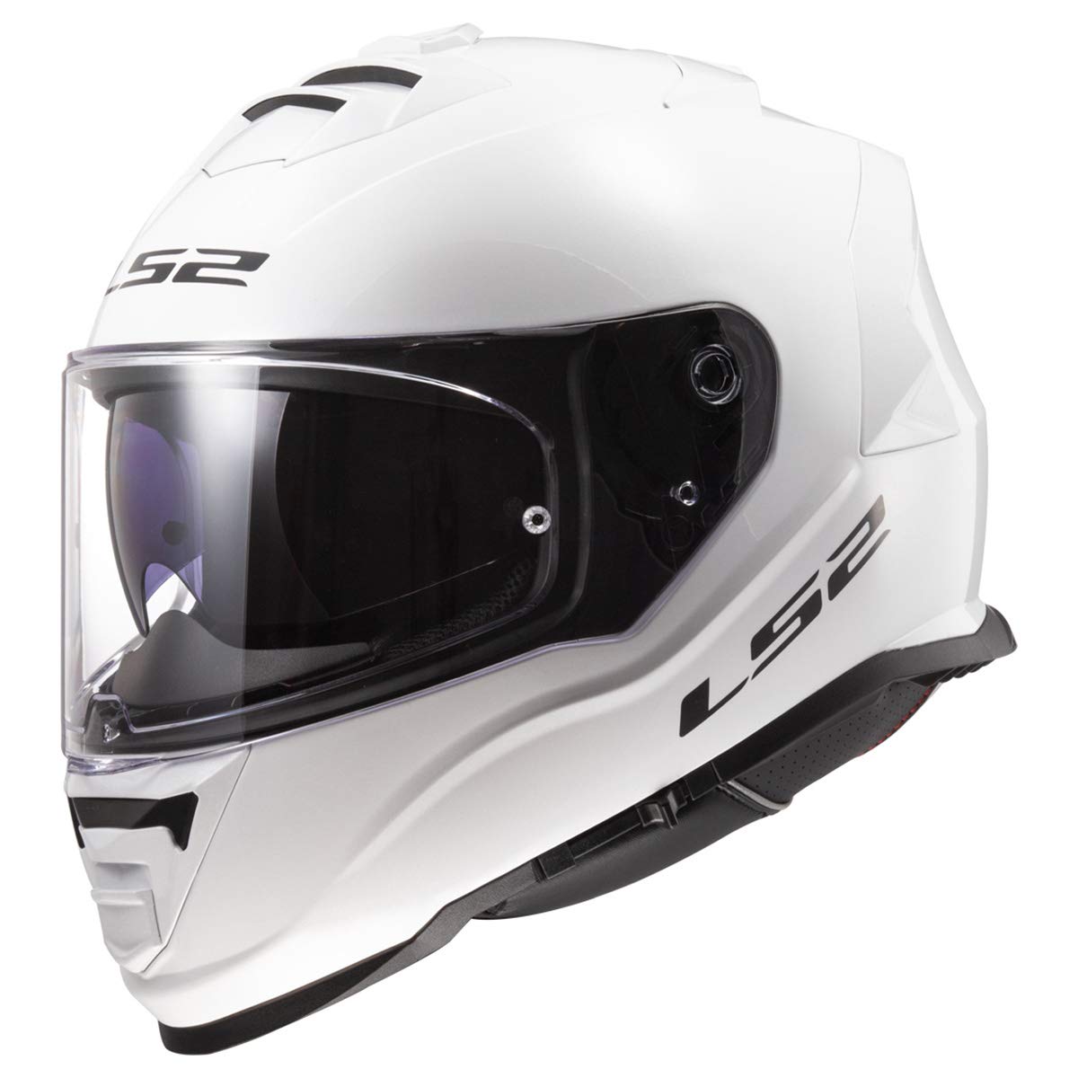 Ls2 Helmets Assault Full Face Motorcycle Helmet W/Sunshield (Gloss White - Large)