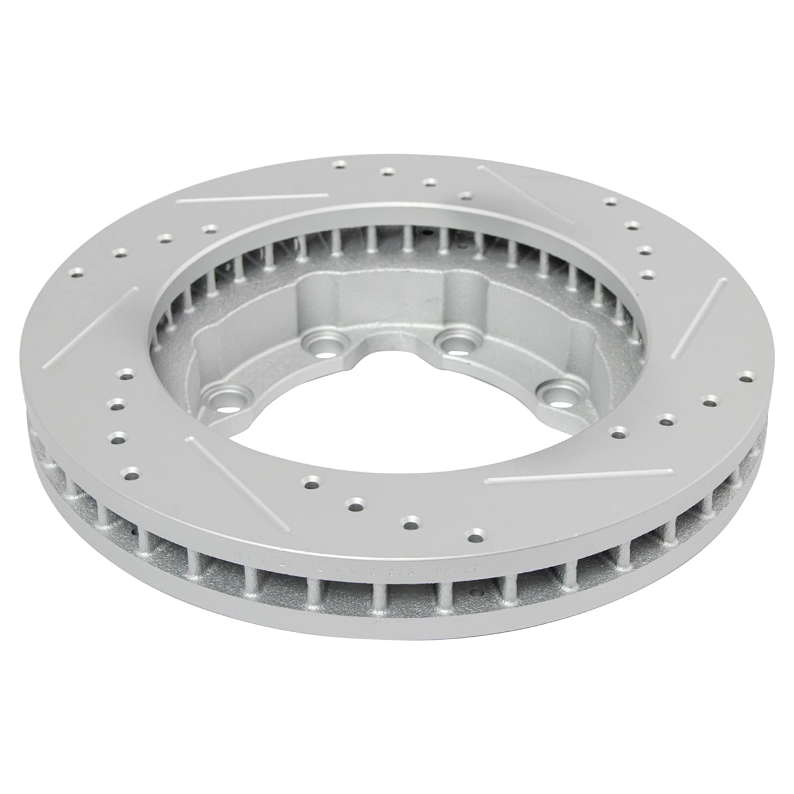 Trq Front Performance Brake Rotors Set Premium G-Coated Cross Drilled & Slotted Compatible With 1989-2000 Chevrolet K3500 1994-1
