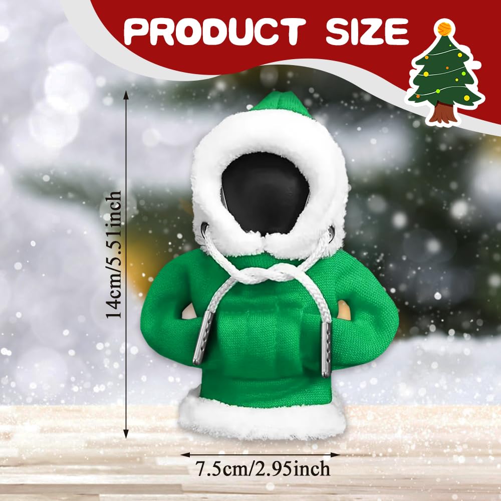 Kutyun 2PCS Gear Shift Hoodie, Christmas Shift Knob Cover, Interior Accessories Shifter Stick Protector Decoration Universal for
