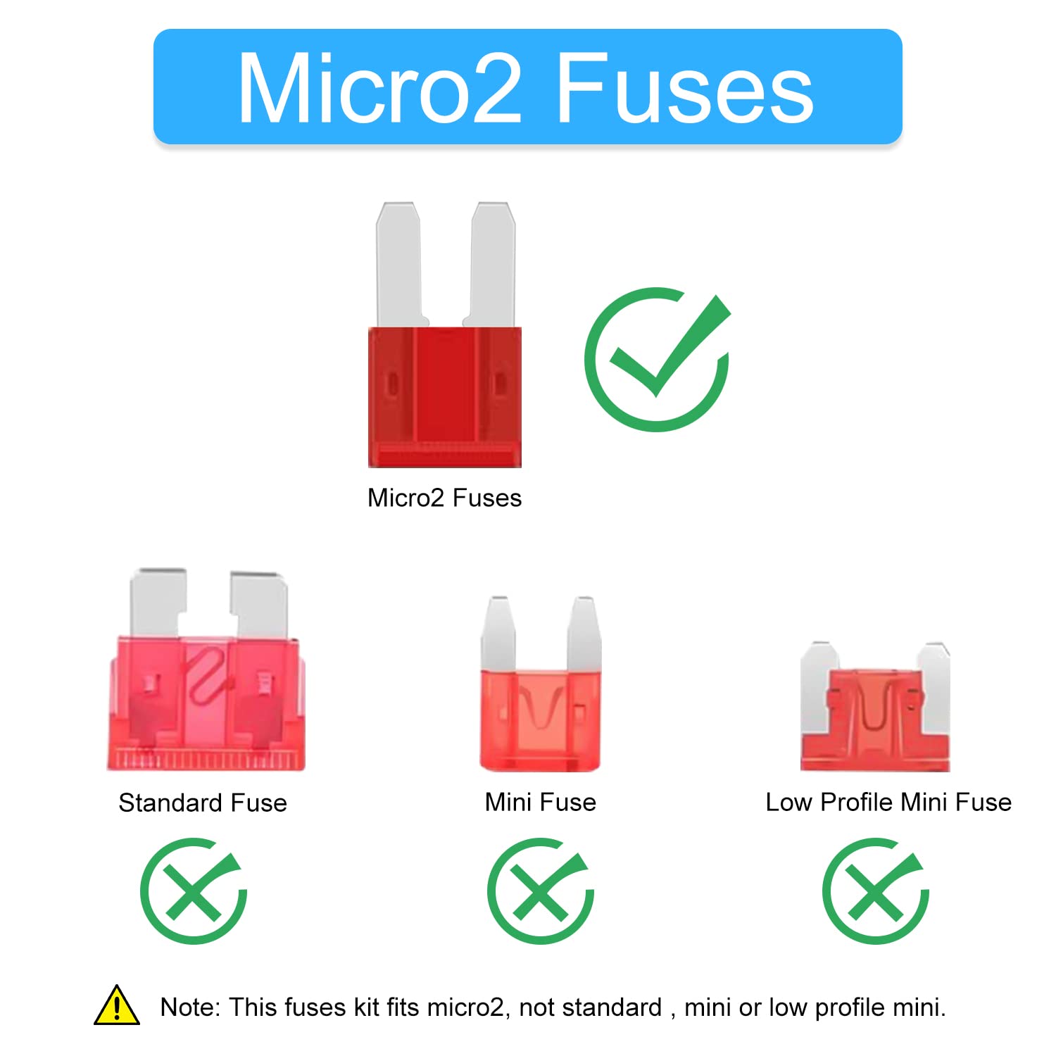 Micro2 Fuses Assortment Kit- 105 Pcs Atr Apt Blade Car Fuses With Fuse Puller, Automotive Replacement Fuses For Car, Boat, Rv, T