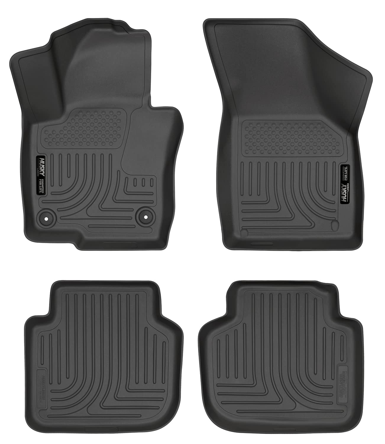 Husky Liners - Weatherbeater | Fits 2012 - 2022 Volkswagen Passat - Front & 2Nd Row Liner - Black, 4 Pc. | 98681