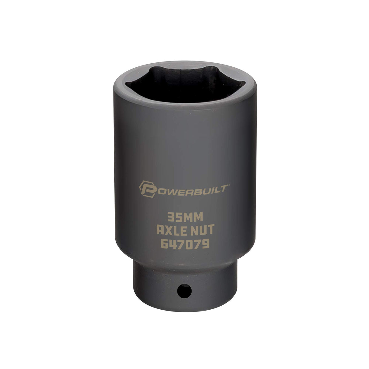 Powerbuilt 35Mm Axle Nut Socket, 1/2-Inch Drive, 6 Point, Remove Front Wheel Drive Axles Shaft Nuts - 647079