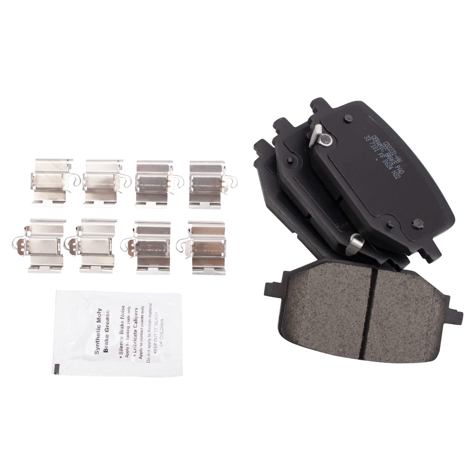 Trq Rear Brake Pads Ceramic Compatible With 2020-2022 Ford Explorer 2013-2020 Police Interceptor Utility Lincoln Aviator