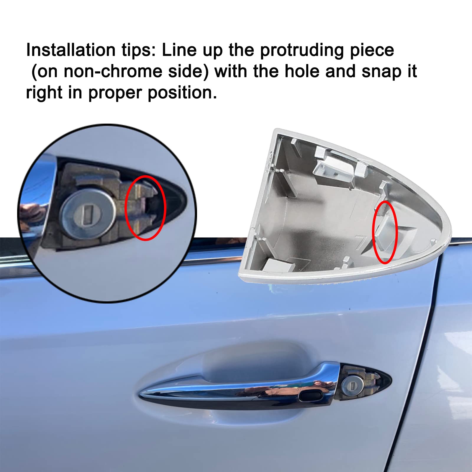 Artapek Door Handle Cover Cap Chrome Plated Front Driver Side Compatible With Lexus Es350 2007-2012, Ls460 2007-2017, Ls600Hl 2008-2016
