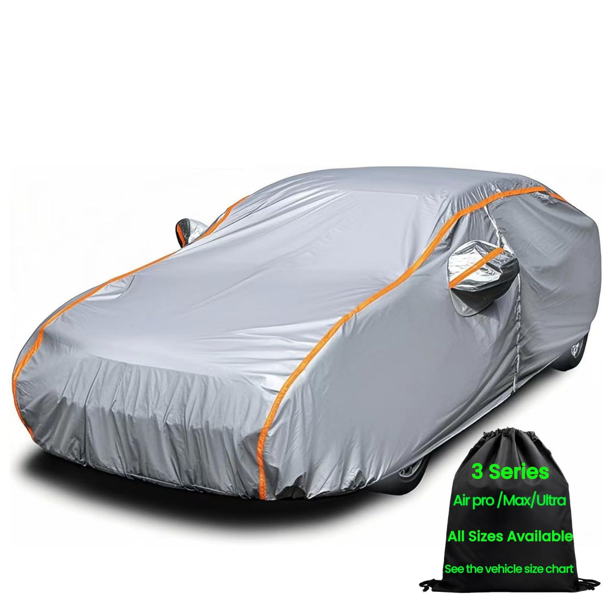 Anitant Waterproof Car Snow Cover Outdoor Car Cover For Automobiles All Weather Full Exterior Covers Fit Camaro Mustang Honda Ac