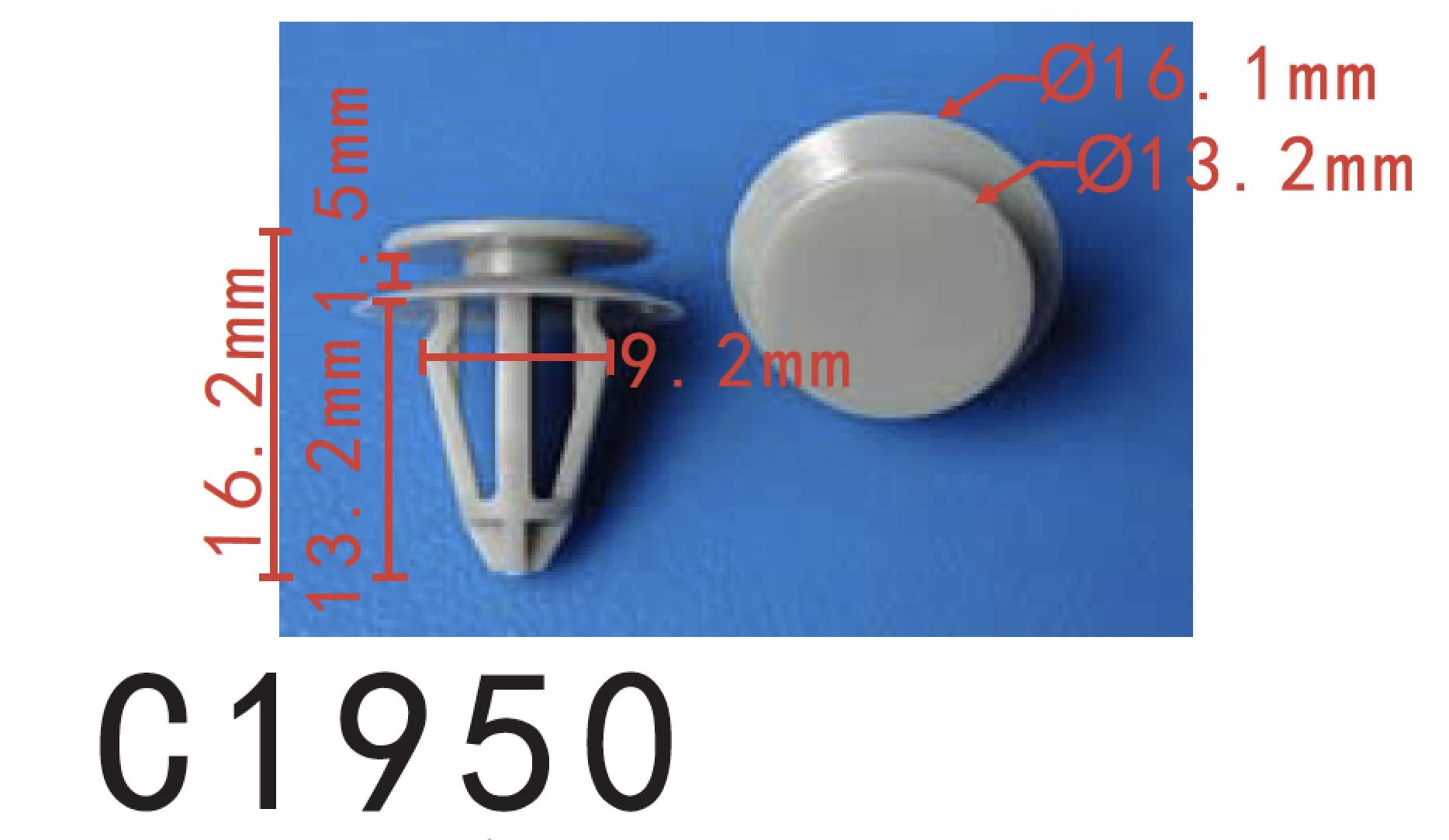 Autobahn88 Retainer Clip For Trunk Trim Molding, Compatible With Mercedes Benz (Oem: A0009905792) (Pack Of 20)