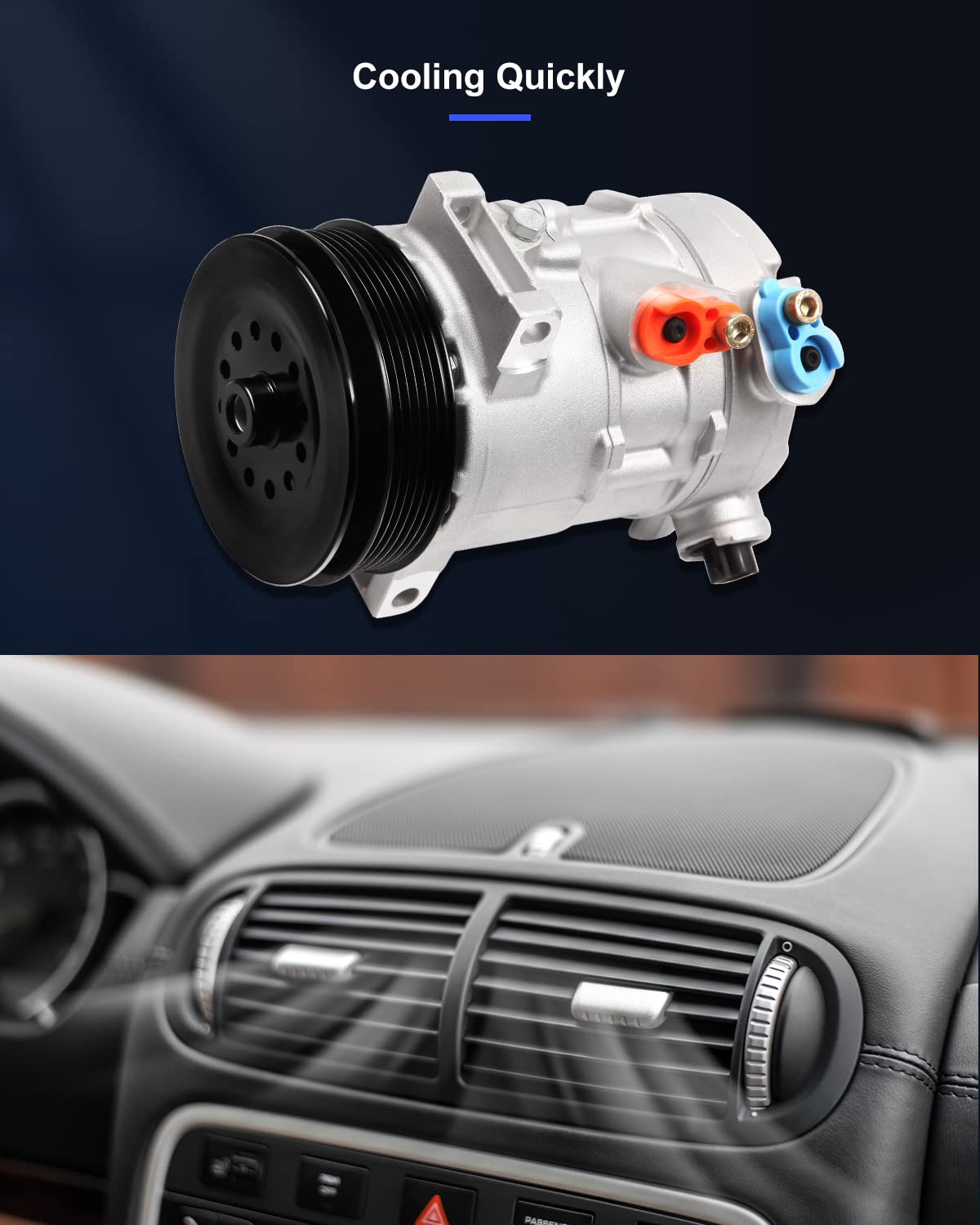 Eccpp Ac Compressor 2007-2014 For Chrysler 200 For Sebring For Dodge Avenger Journey 2.4L 6Seu16C Ac Compressor Pump