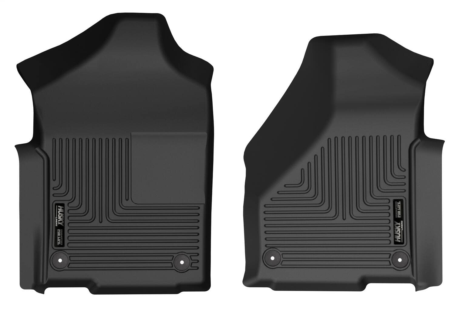 Husky Liners X-Act Contour Floor Mats | Fits 2019-2024 Ram 2500/3500 (Standard Cab W/Vinyl Floor) | Front Row, 2-Pc Black - 50691