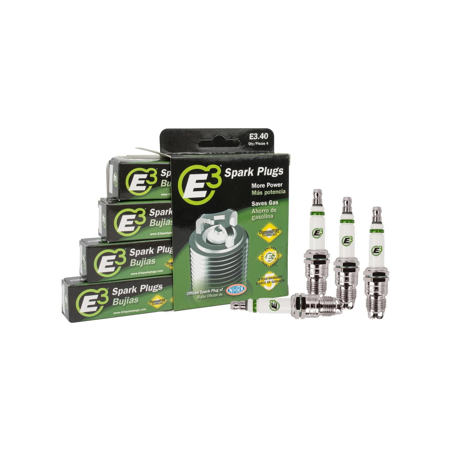 E3 Spark Plugs E3.40 Premium Automotive Spark Plug W/Diamondfire Technology (Pack Of 1)