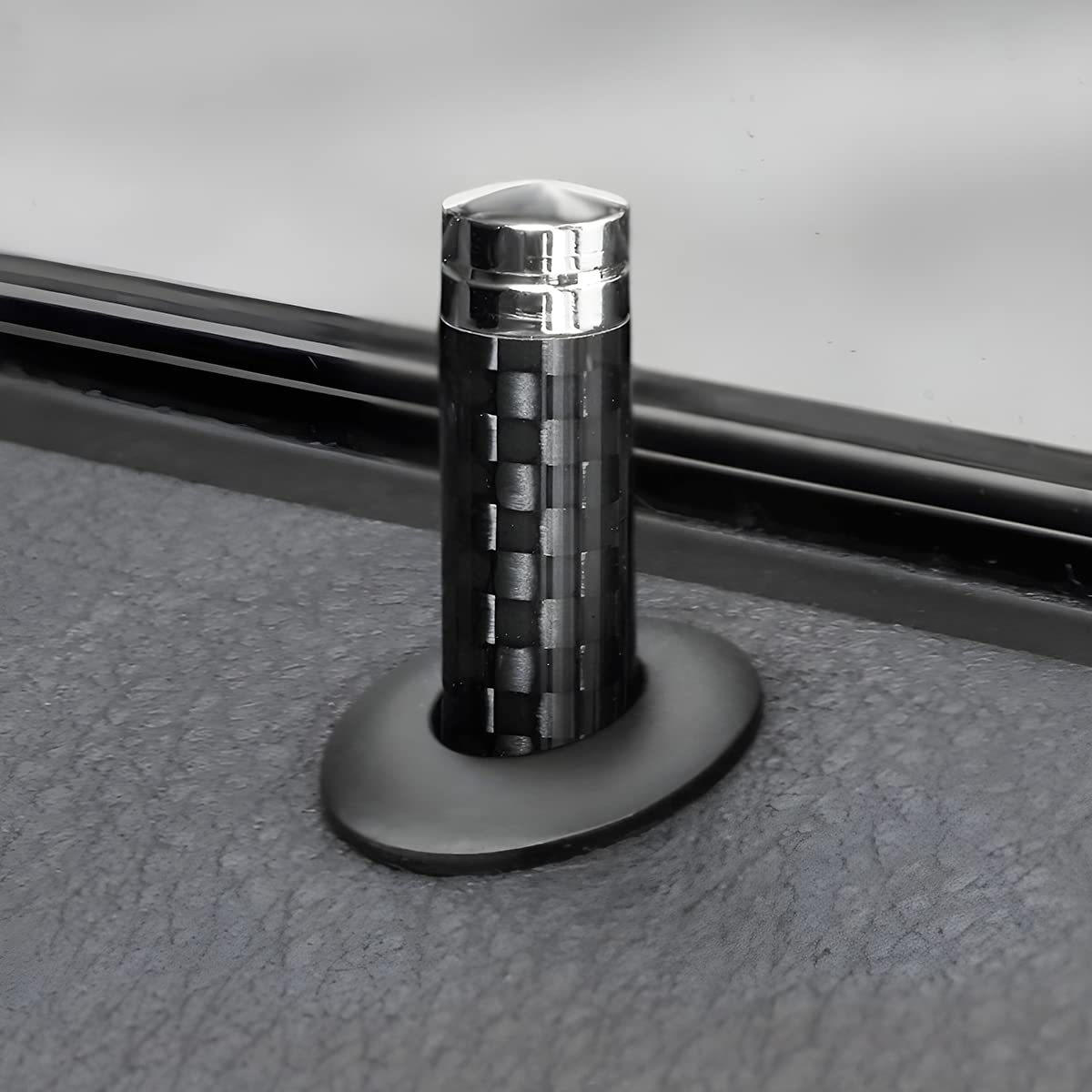 4Pcs Car Door Lock Knobs, Carbon Fiber Auto Door Lock Pin Cover, Interior Vehicle Door Pull Pins, Door Bolt Decorative Modificat