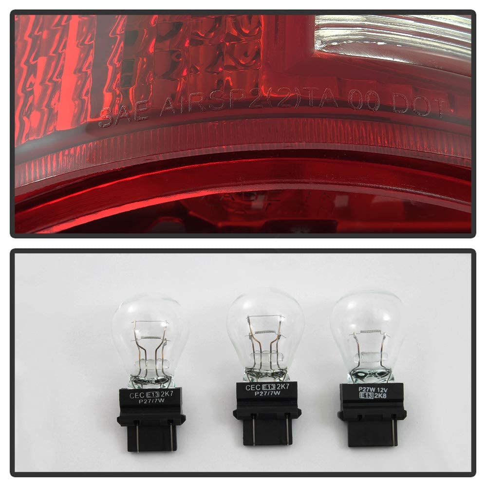 Acanii - For 1988-1998 Chevy/Gmc C10 C/K 1500 2500 3500 Silverado Yukon Suburban Tahoe Tail Lights Lamps W/Circuit Board