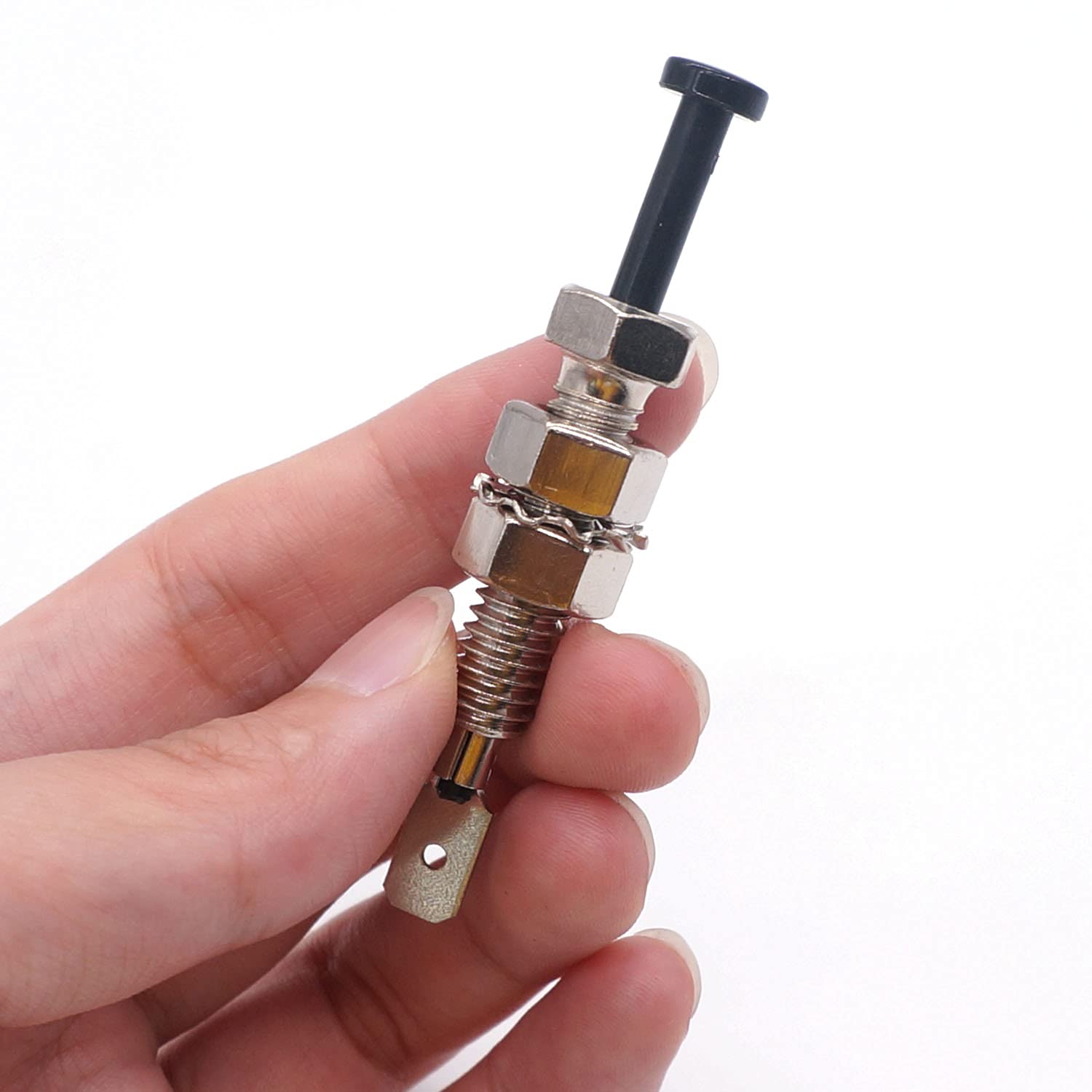 Weideer 4Pcs 12V Door Pin Switch Momentary Universal Adjustable Car Bonnet Alarm Light Hood Switch K-025-I