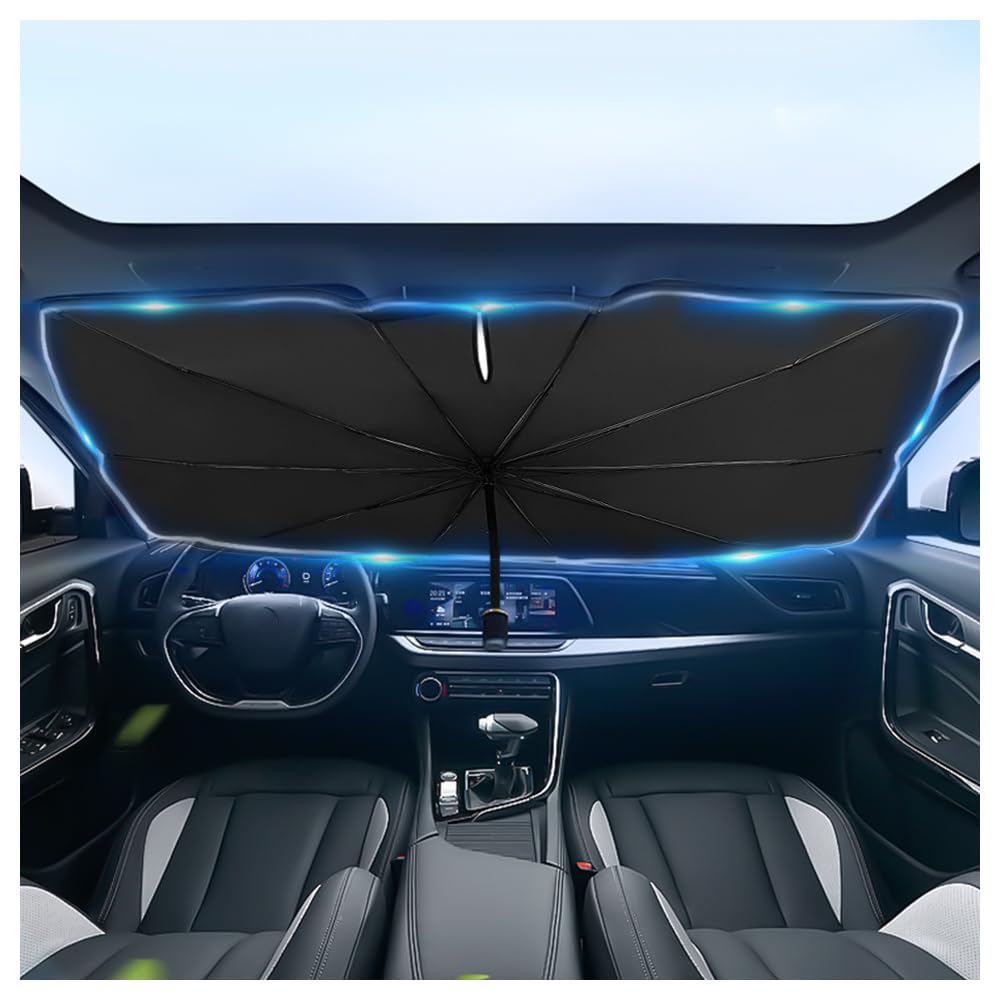 Car Windshield Sun Shade,Nano 5-Layer Foldable Car Shade Umbrella,Universal Portable Windshield Cover Sun Shade Car Interior Acc