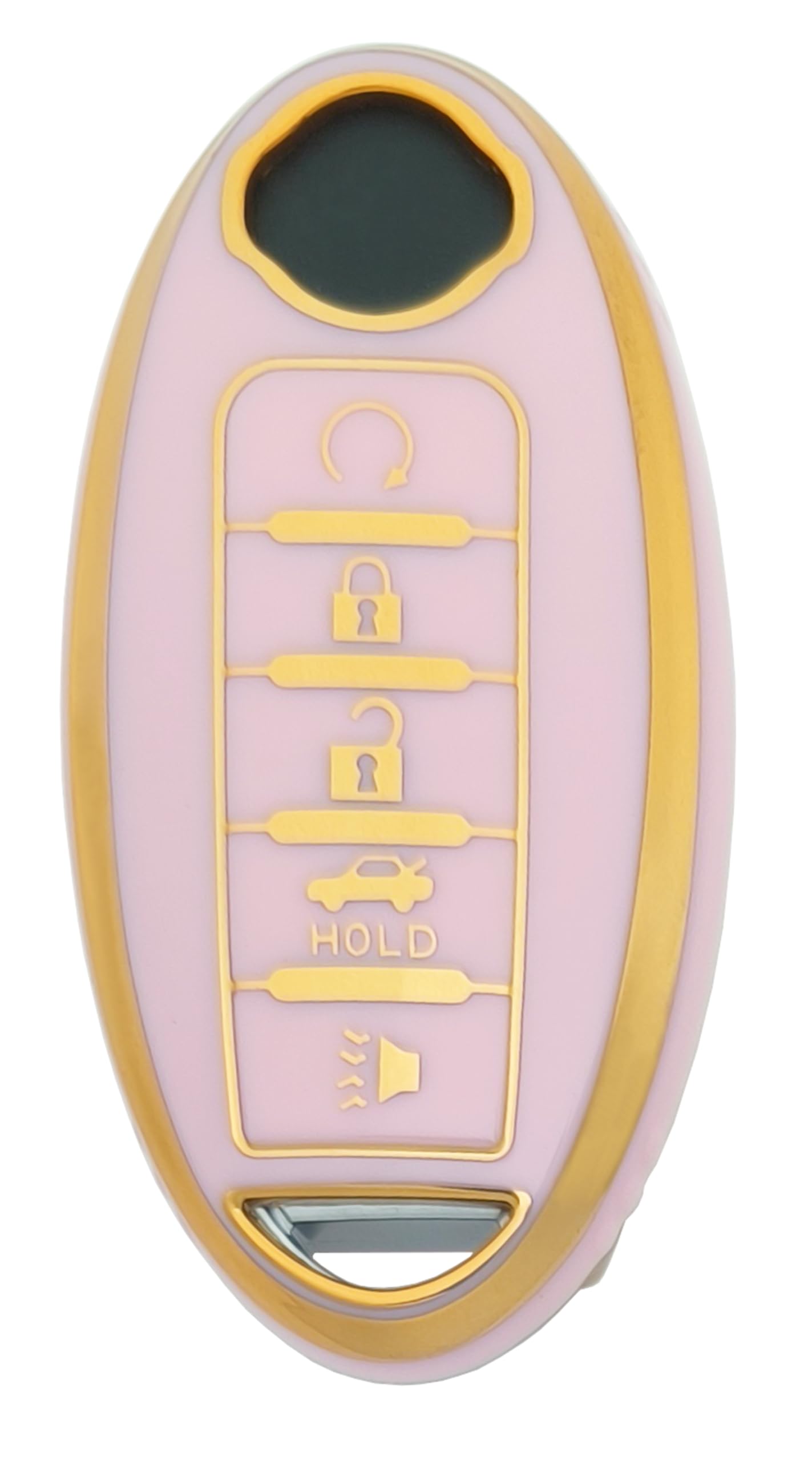 Key Fob Cover Case Shell Keychain For Nissan Altima Sentra Rogue Pathfinder Murano Armada Maxima Versa Pink (For Nissan A)