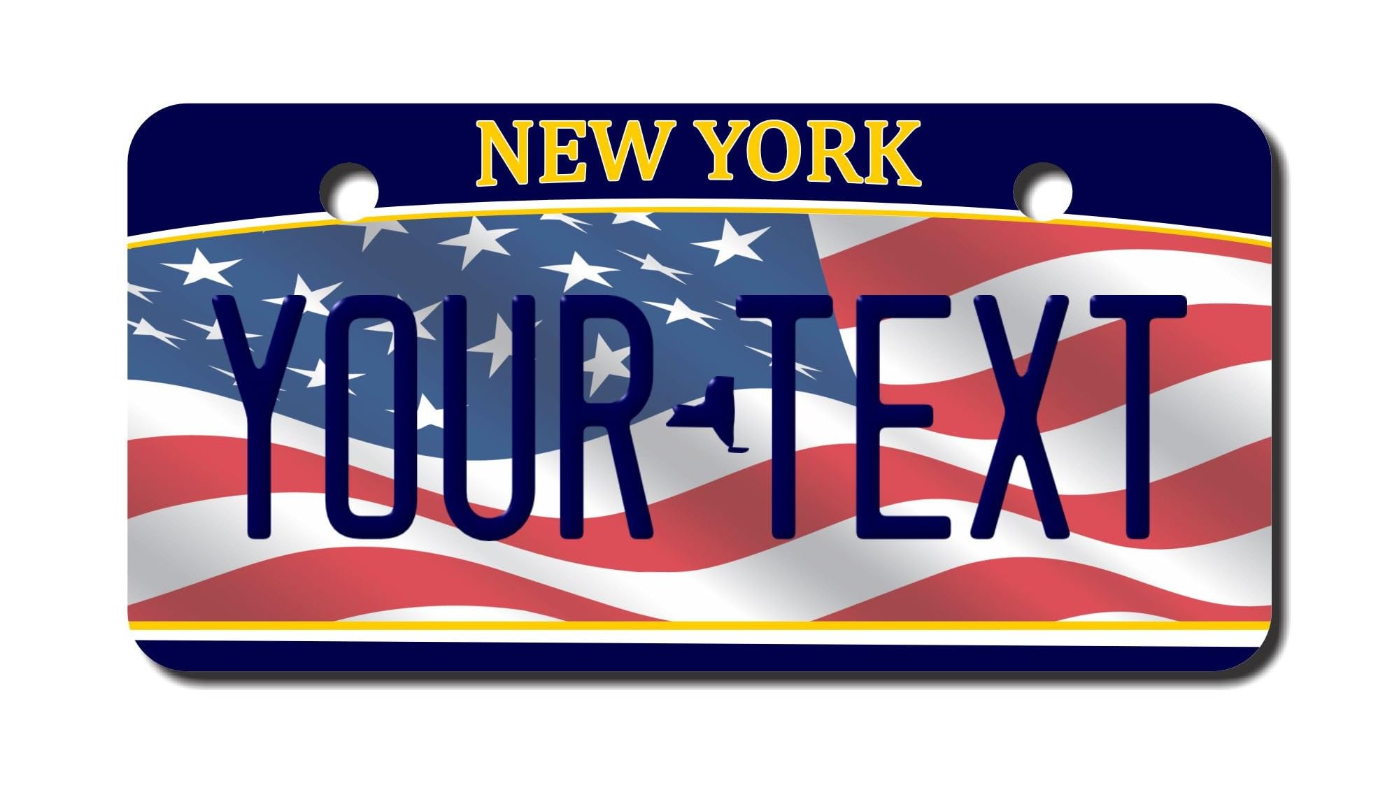 Teamlogo - Personalized New York License Plate - Custom Aluminum Name, Text, Or Number Plate - Customized License Bike Accessori