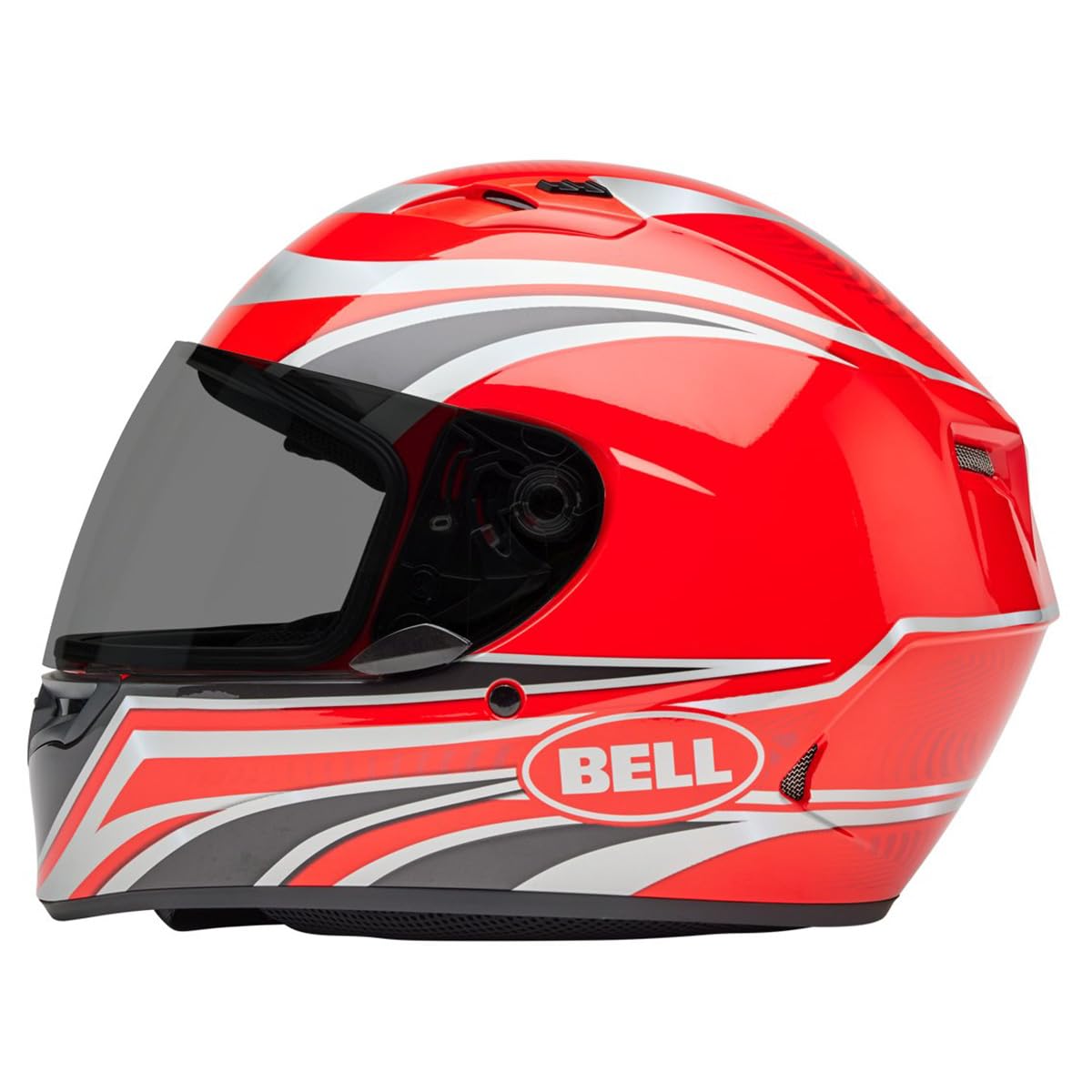 Bell Qualifier Full-Face Motorcycle Helmet (Gloss Conduit Charcoal/Candy Red - X-Large)