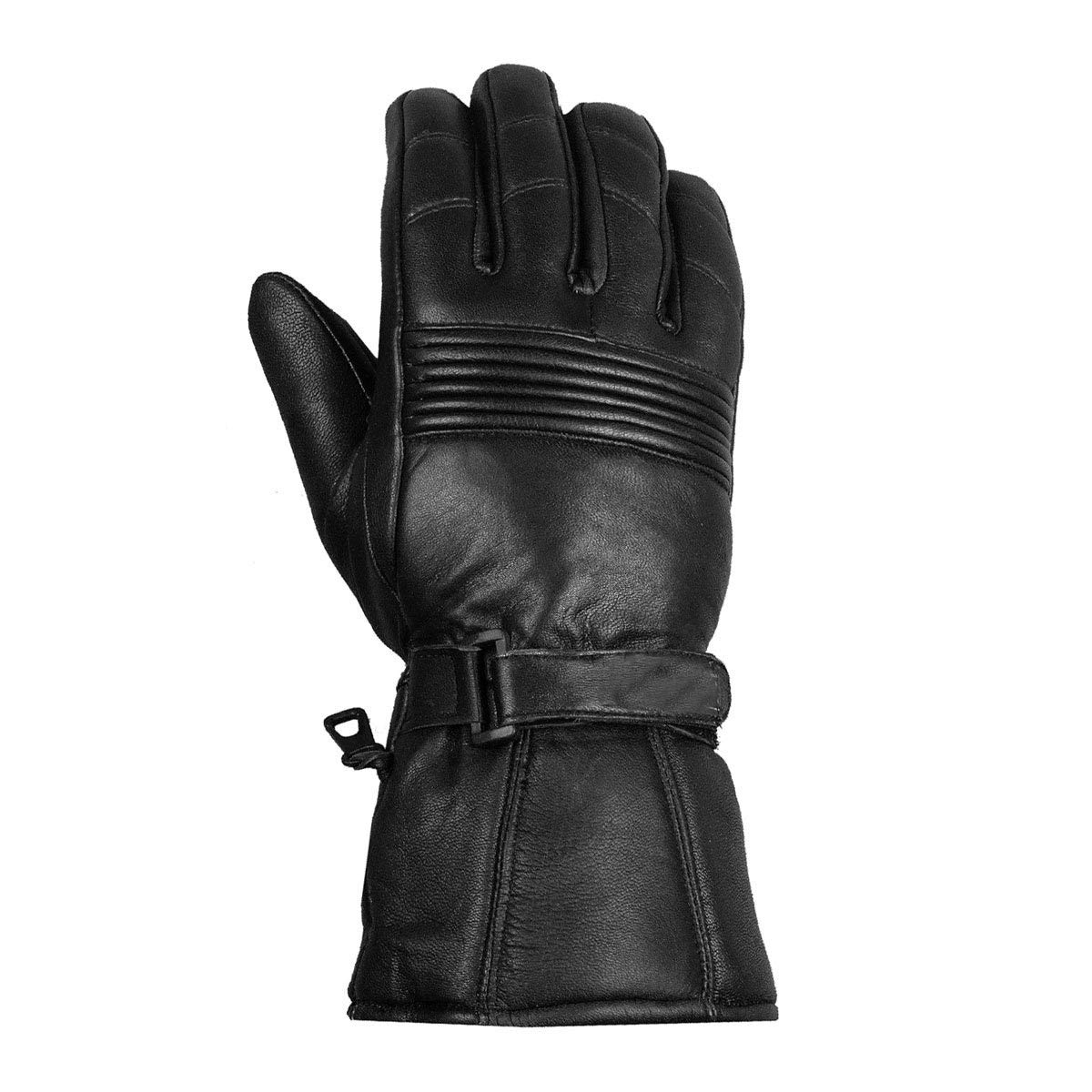 Men An Women Premium Winter Motorcycle Biker Sheep Leather Gauntlet Thinsulate Gloves Xxl