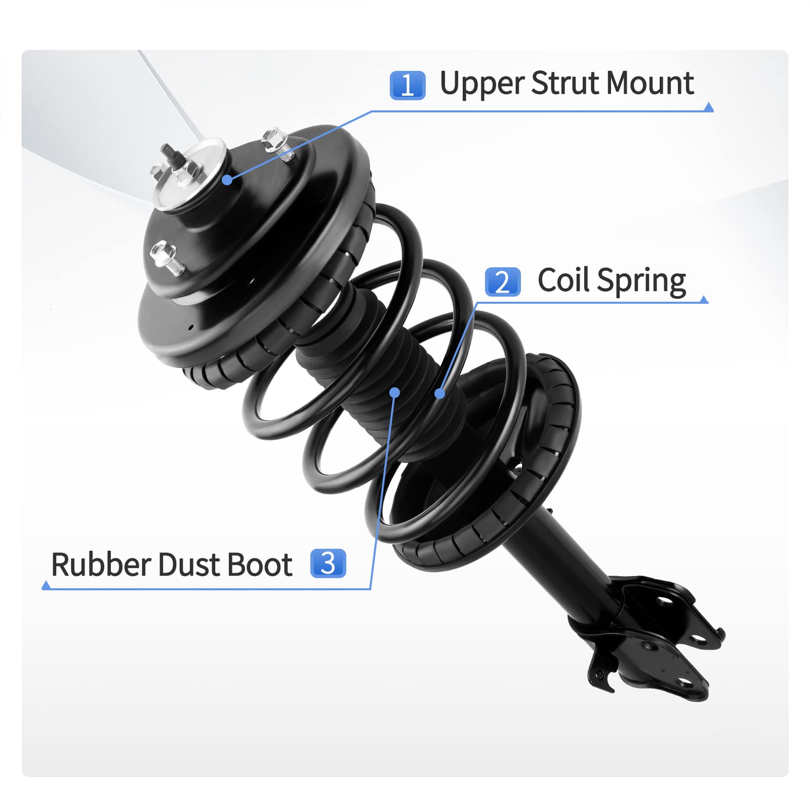 Yitamotor Front Complete Struts Rear Suspension Shocks Compatible With 2003-2008 Pilot 2001-2002 Acura Mdx