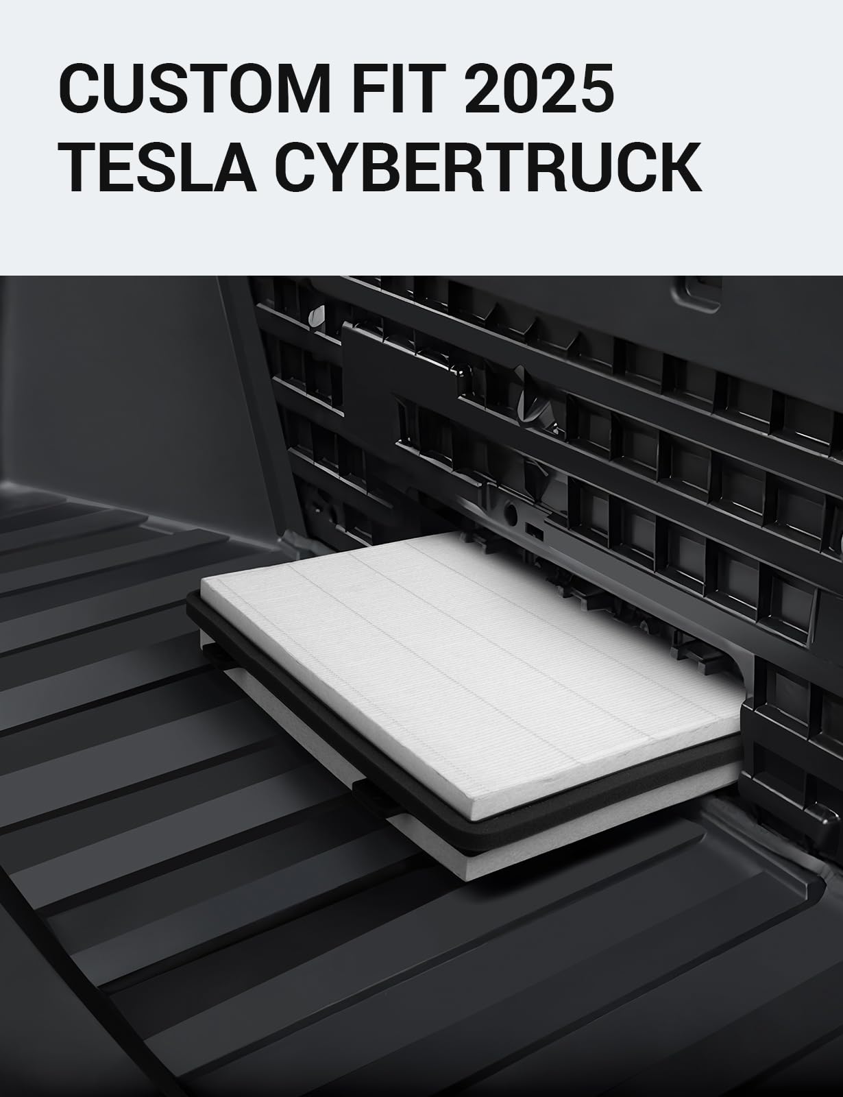 BASENOR 2025 Upgraded Tesla Cybertruck Air Filter HEPA Cabin Intake Air Filter Replacement with Activated Carbon Cybertruck Acce