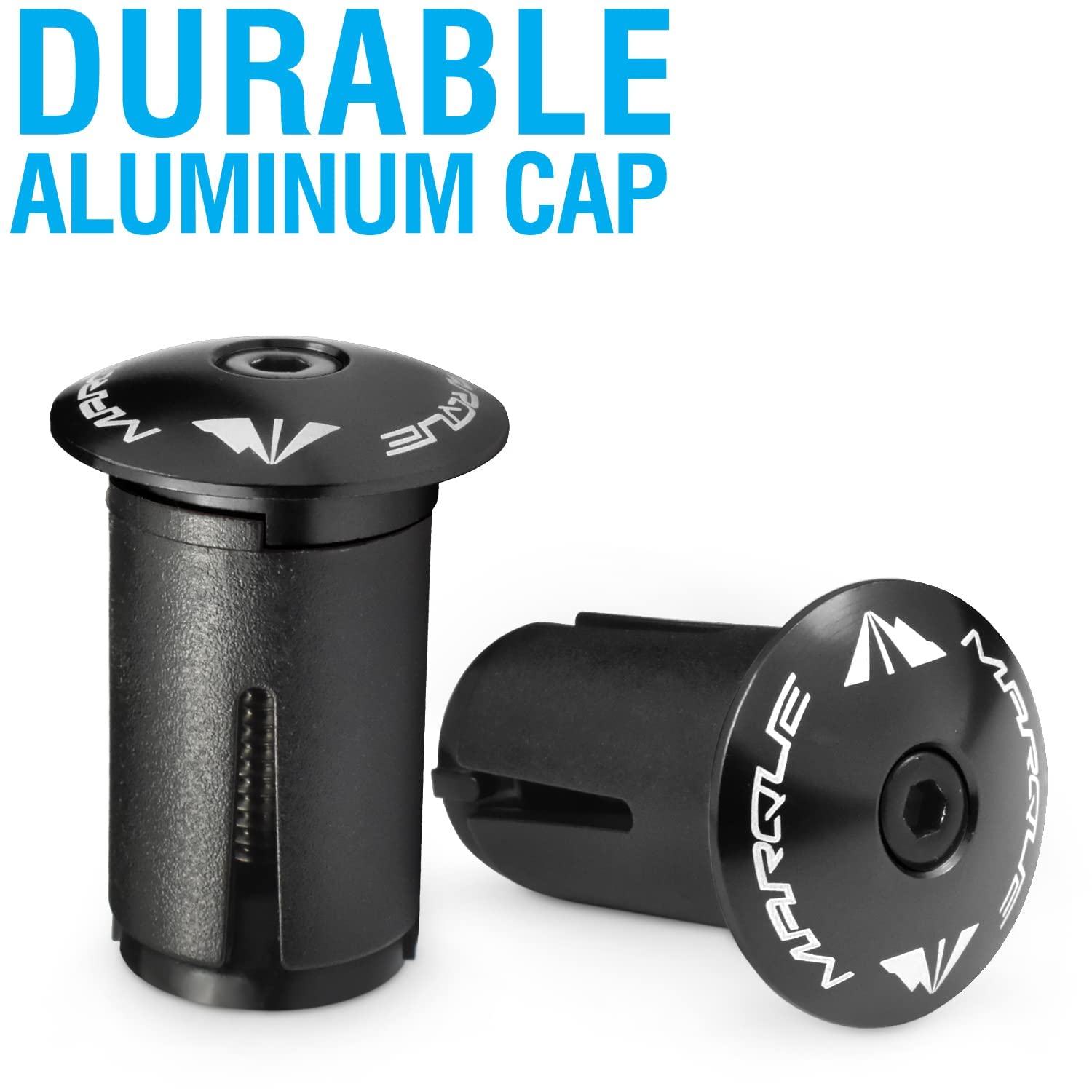 Marque Alloy Enz Handle Bar End Plugs - 2Pcs Per Set (Black)