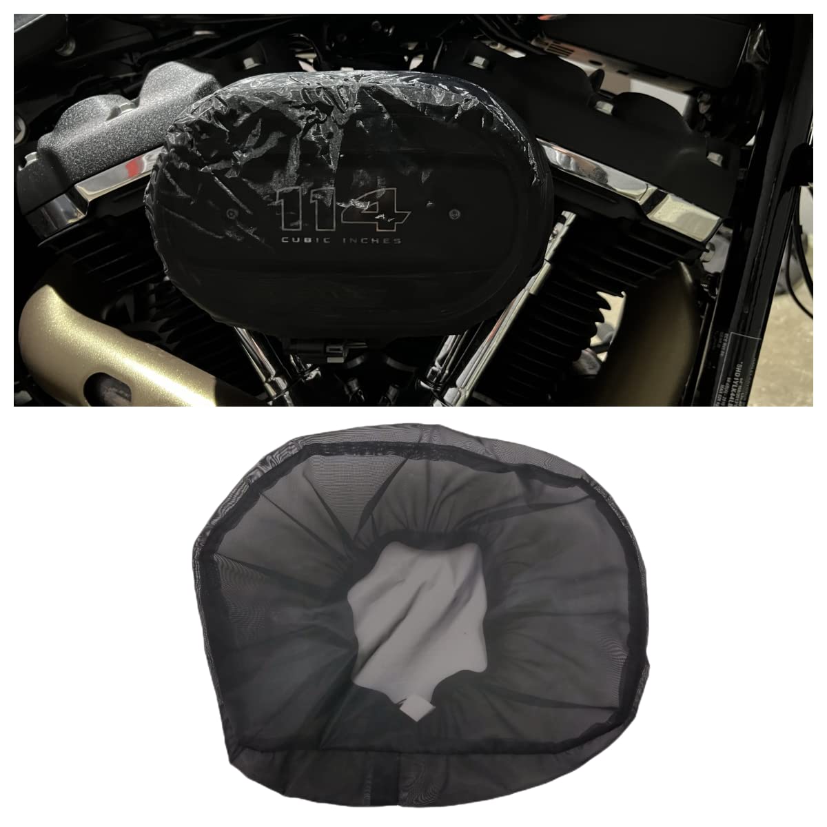 M Maintenanse Waterproof Air Cleaner Filter Cover for Harley Touring FLHR FLHX Dyna Softail 114 Road King - Durable Protection