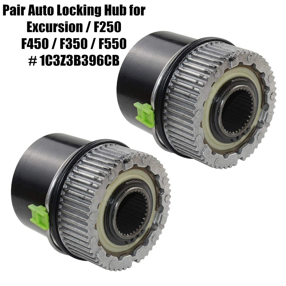 600-203 Pair 4Wd Automatic Locking Hub Front Left + Right Replacement For Ford 1999-2004 F250 F450 F350 F550, 2000-2005 Excursio