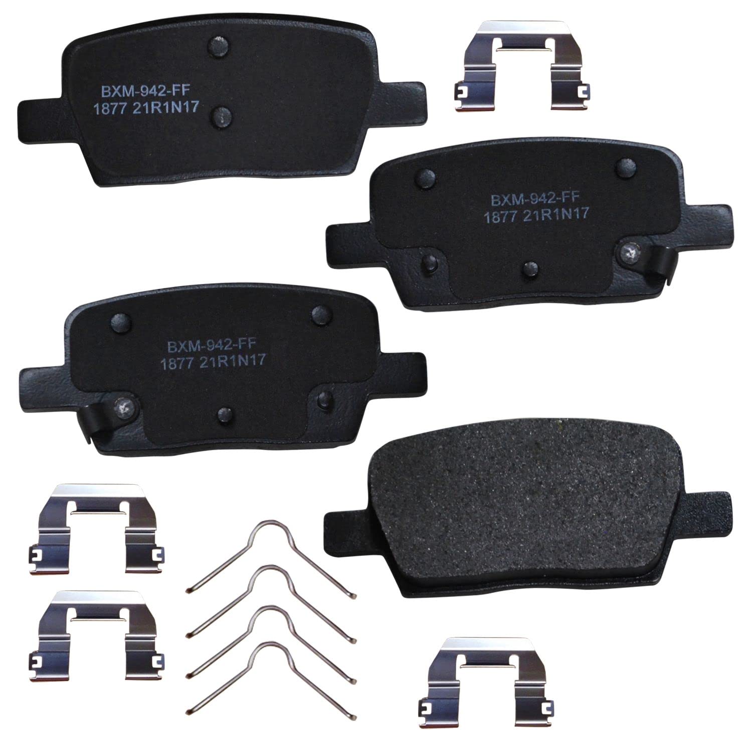 Bendix Premium Sbm1877 Semi-Metallic Rear Brake Pads For Select Models Buick Enclave, Cadillac Ct6, Xt5, Xt6, Chevrolet Blazer,