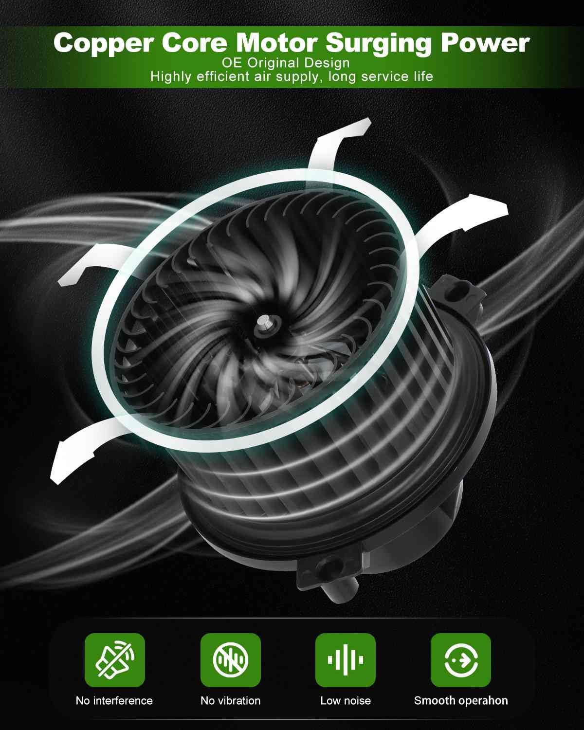 Scitoo Hvac Heater Blower Motor With Fan Cage Front 700271 For Mini For Cooper L4 1.6L 2002 2003 2004 2005 2006 2007 2008