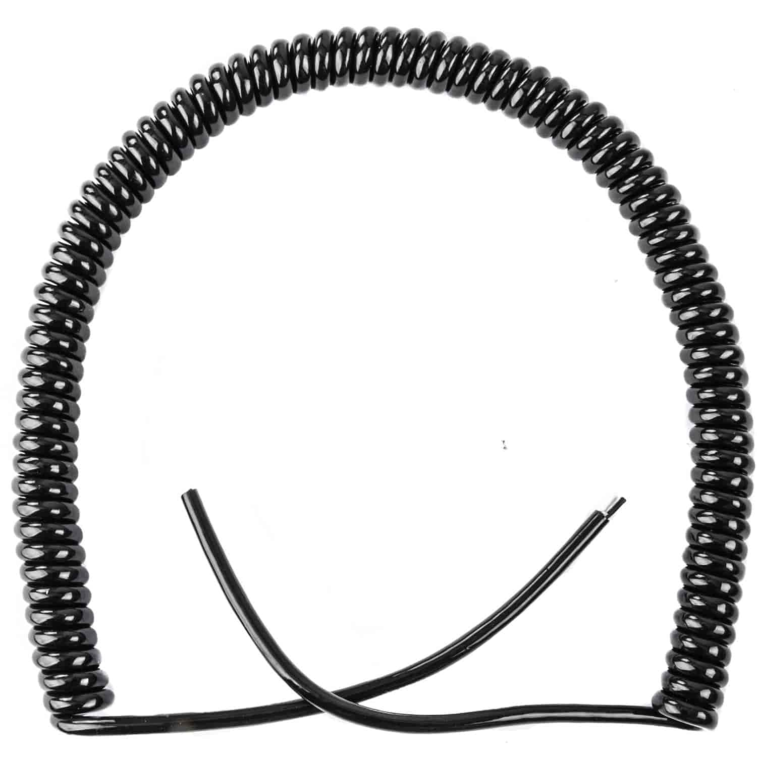 Jegs Coil Cord | 18-Gauge | 2-Wire | Made In Usa | Ideal For Steering Wheel Mount Buttons | 5 Feet Length | Black | 15-Amp Rating