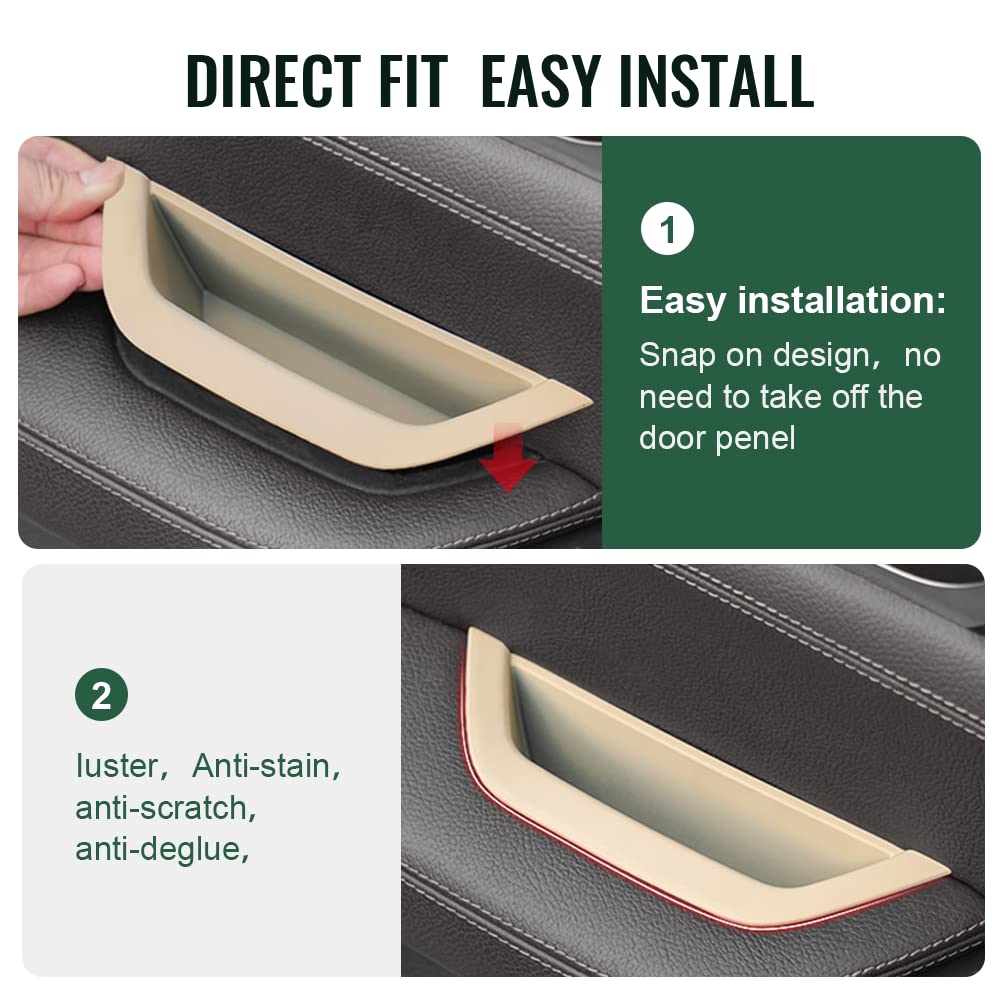 Gzyf For Bmw X3 X4 Door Armrest Cover,Car Interior Door Handle Pull Trim, Driver Side Container Trim Door Armrest Handle Storage