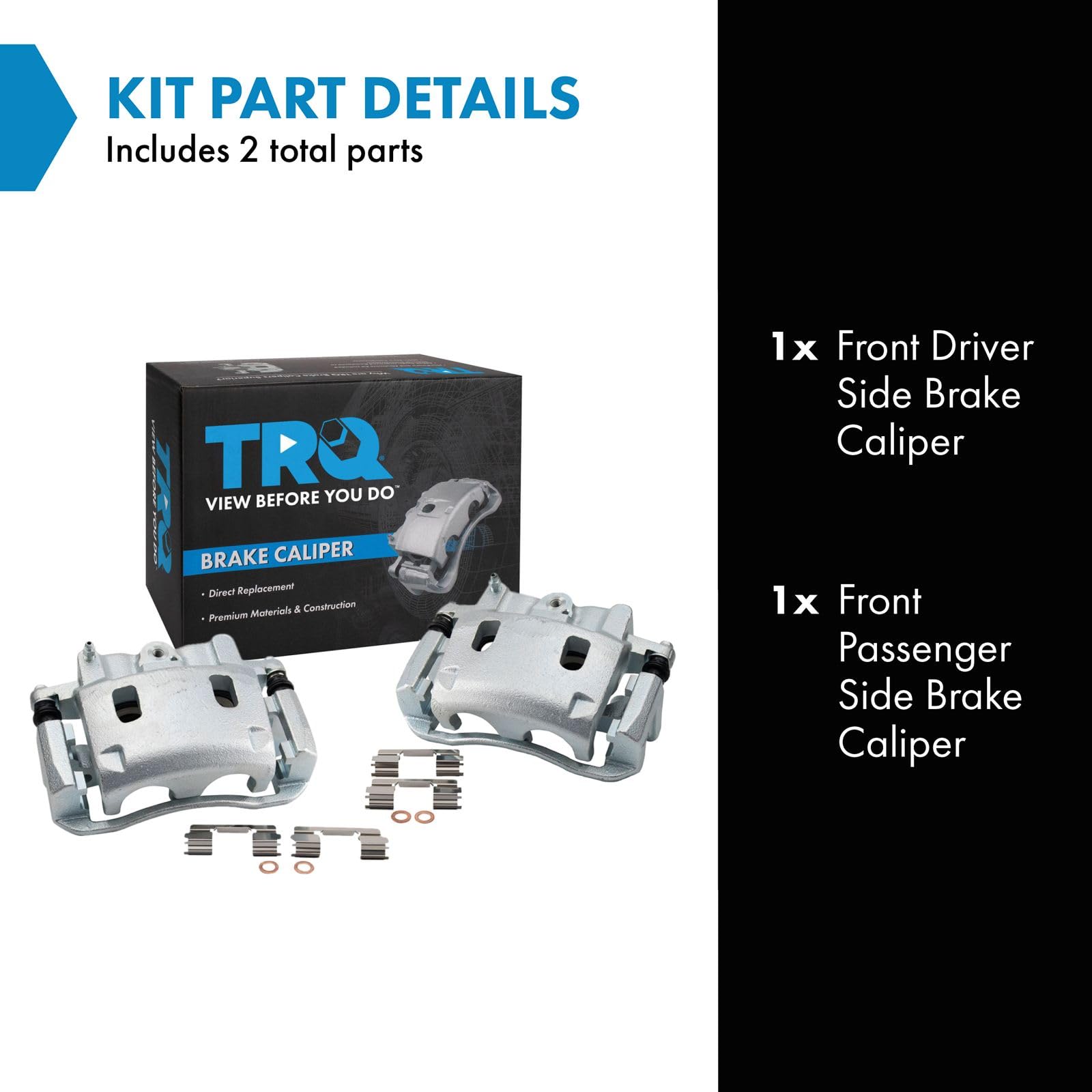 Trq Front Brake Caliper Set Compatible With 2004-2006 Infiniti Qx56 2005-2006 Nissan Armada 2004 Pathfinder Armada 2004-2007 Tit