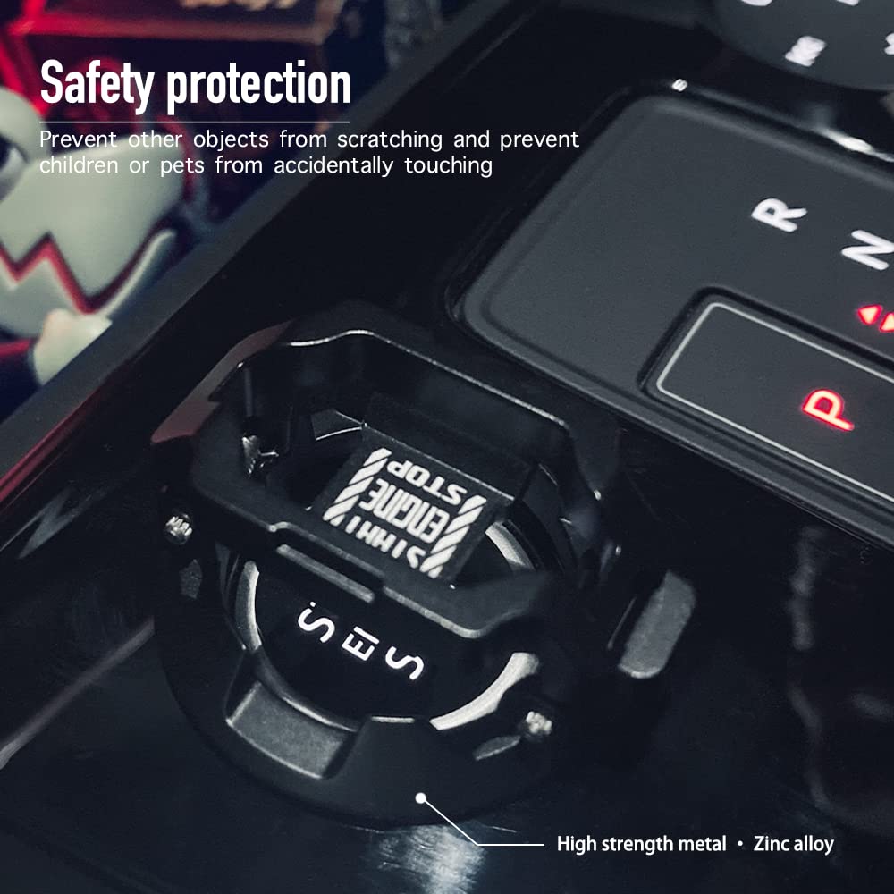 ????????????????  Tybasthe Push Start Button Cover, Car Engine Start Stop Button Cover Protector, Cool Car Accessories Interior