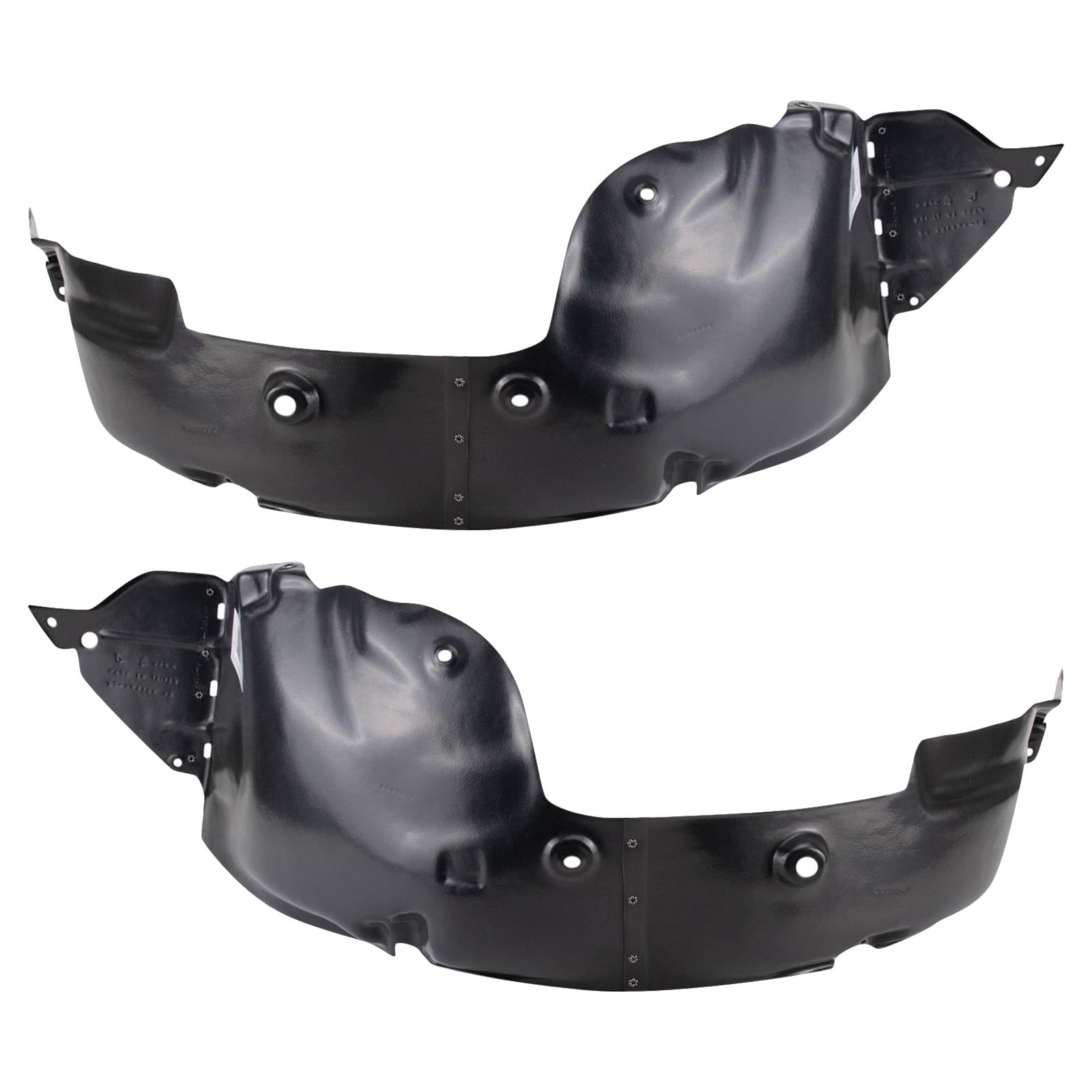 Trq Front Inner Fender Liner Set Compatible With 2013-2015 Hyundai Veloster Hy1248162 Hy1249162