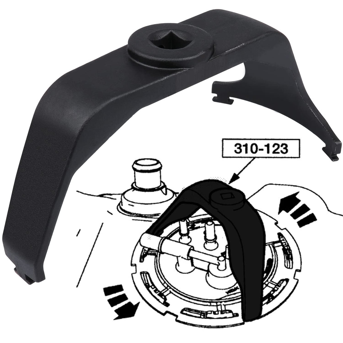 6599 Fuel Tank Ring Tool Fuel Pump Senders Removal Install Tools for Chrsyler Dodge Ford GM Nissan Hyundai Sante Fe Jeep Wrangle