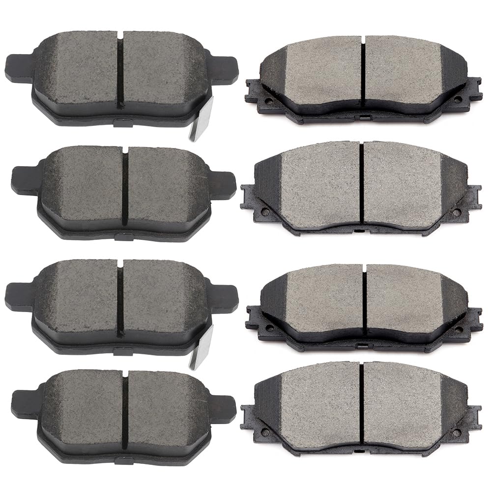 SCITOO Disc Brake Pads Kits D1210-8330 & D1354-8463 Front Rear 8Pcs Brake Pads Set Fit For Pontiac For Vibe 2009-2010,For Scion