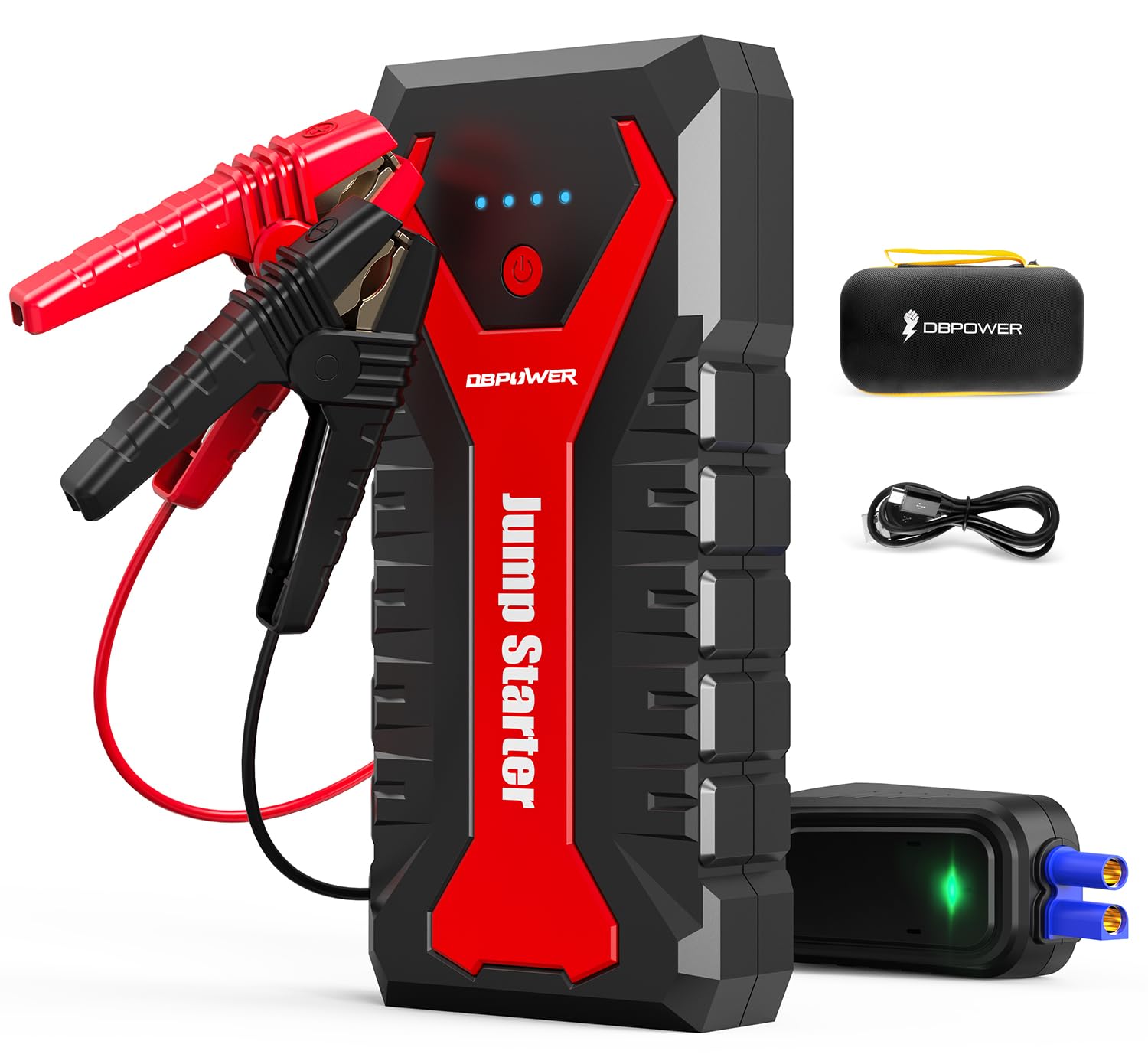 Dbpower 3000A/80.66Wh Portable Car Jump Starter (Up To 10.0L Gas/8.0L Diesel Engines) 12V Auto Lithium-Ion Battery Booster With 