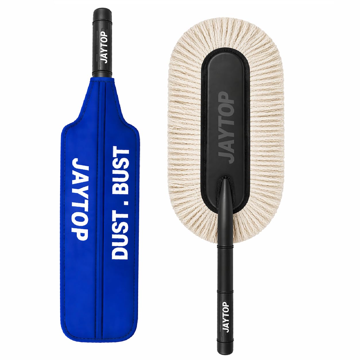 Jaytop DustBust Car Duster Microfiber Brush || LintFree & ScratchFree Car Cleaner Brush With Long Handle With Ceramic Wax Inf