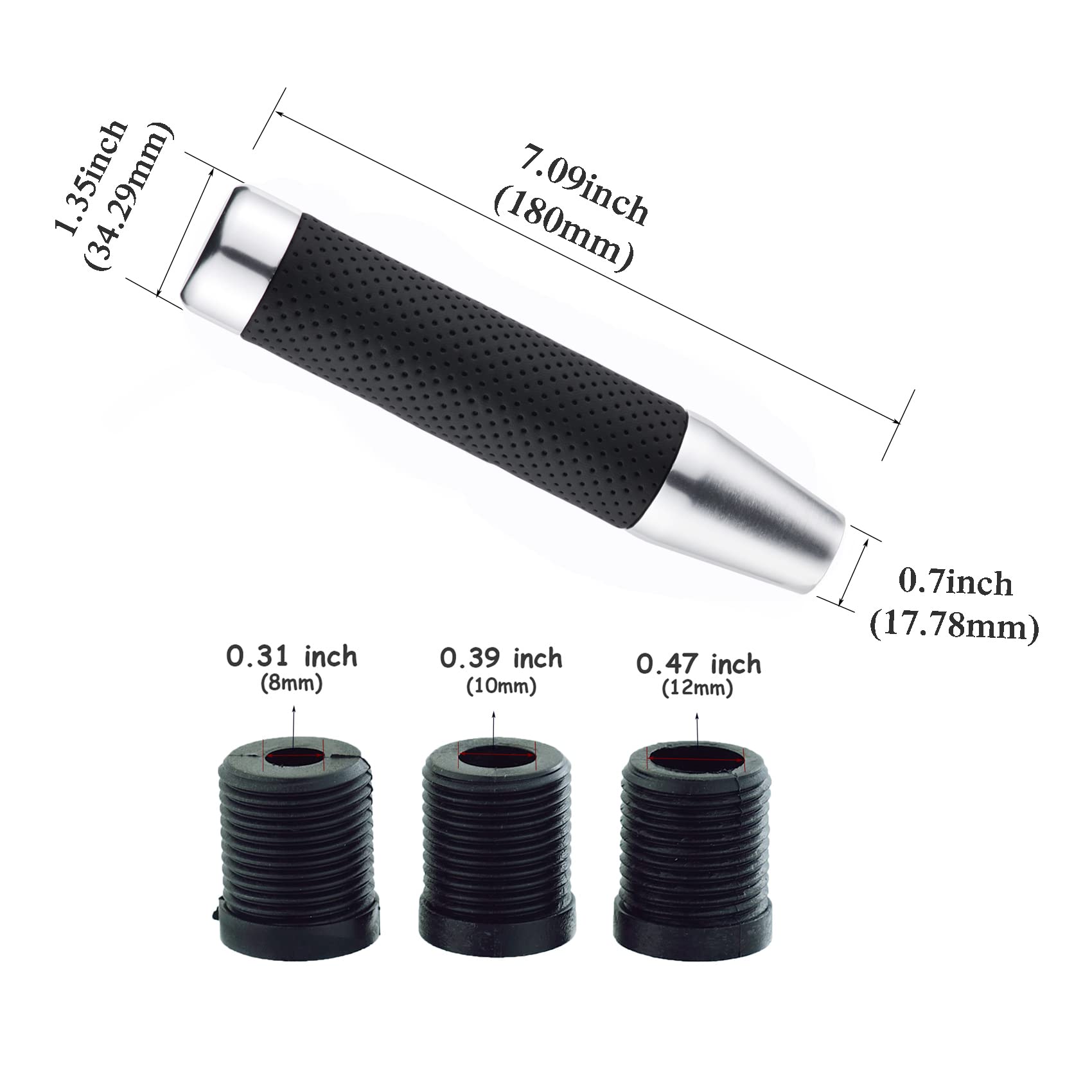 Abfer Tall Shift Knob Weighted Gear Stick Shifter Knob Car Long Shifting Lever Replace Extension Fit Most Manual Automatic Trans