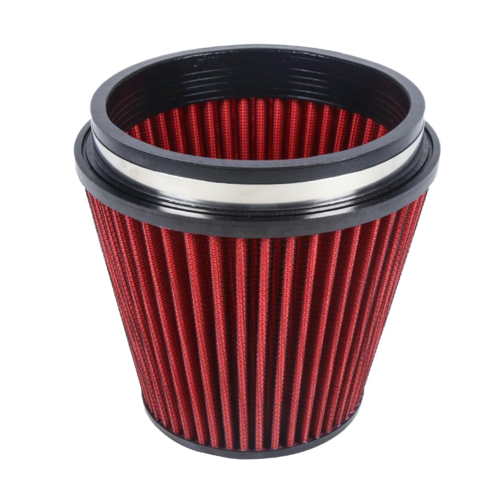 Kyostar 6'' 152Mm High Flow Inlet Cold Air Intake Cone Replacement Dry Air Filter Red